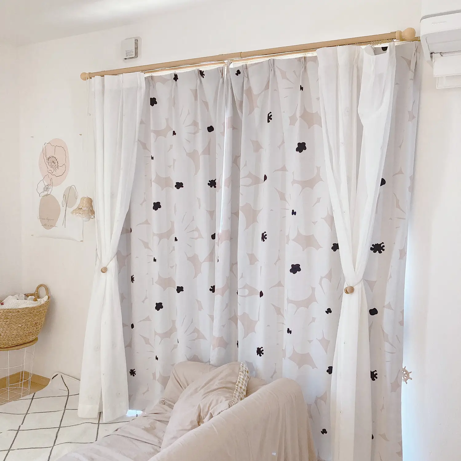 Francfrancカーテン❣️2枚組遮光1級