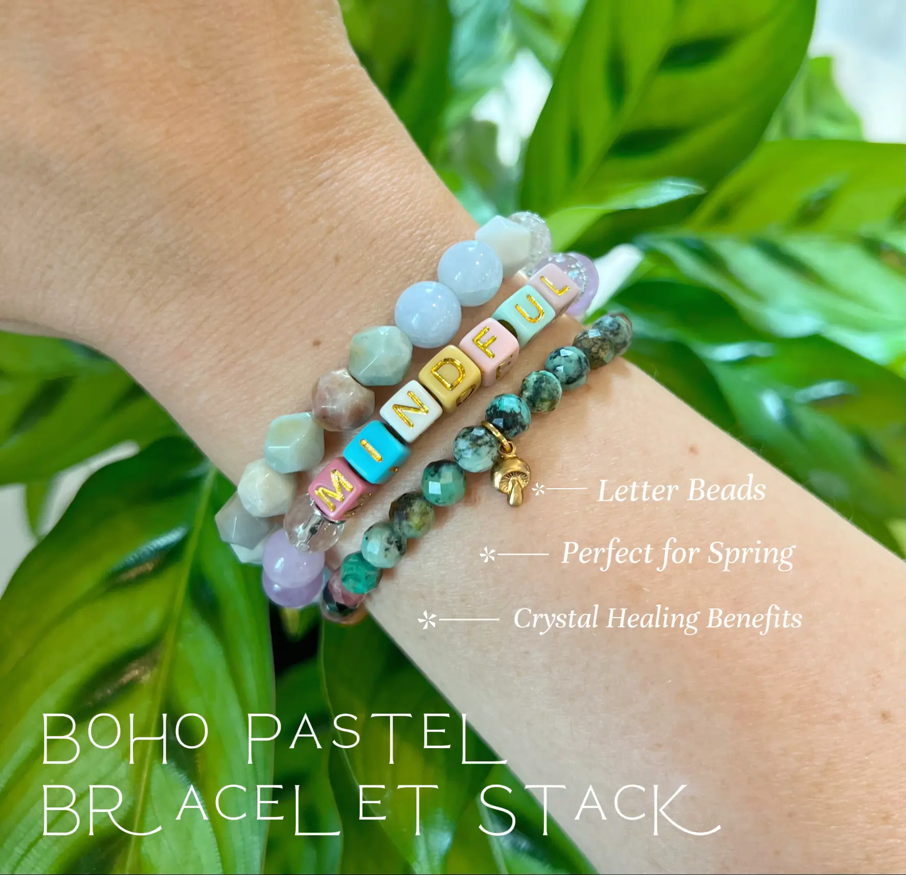 Coral Stack Preppy Clay Bead Bracelets Trending Aesthetic Beaded