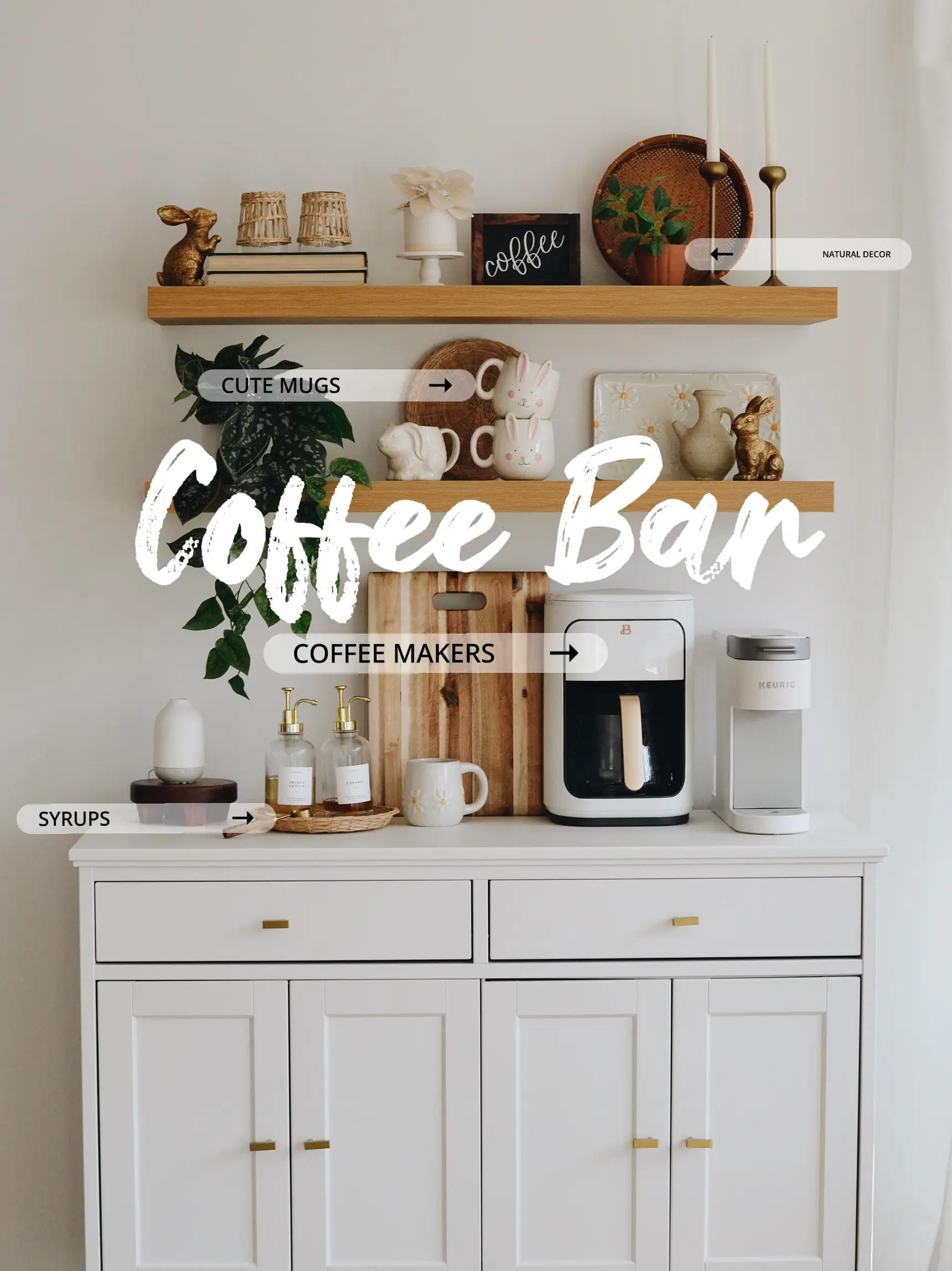 COFFEE BAR IDEAS FOR SPRING, Spring Coffee Bar Decor