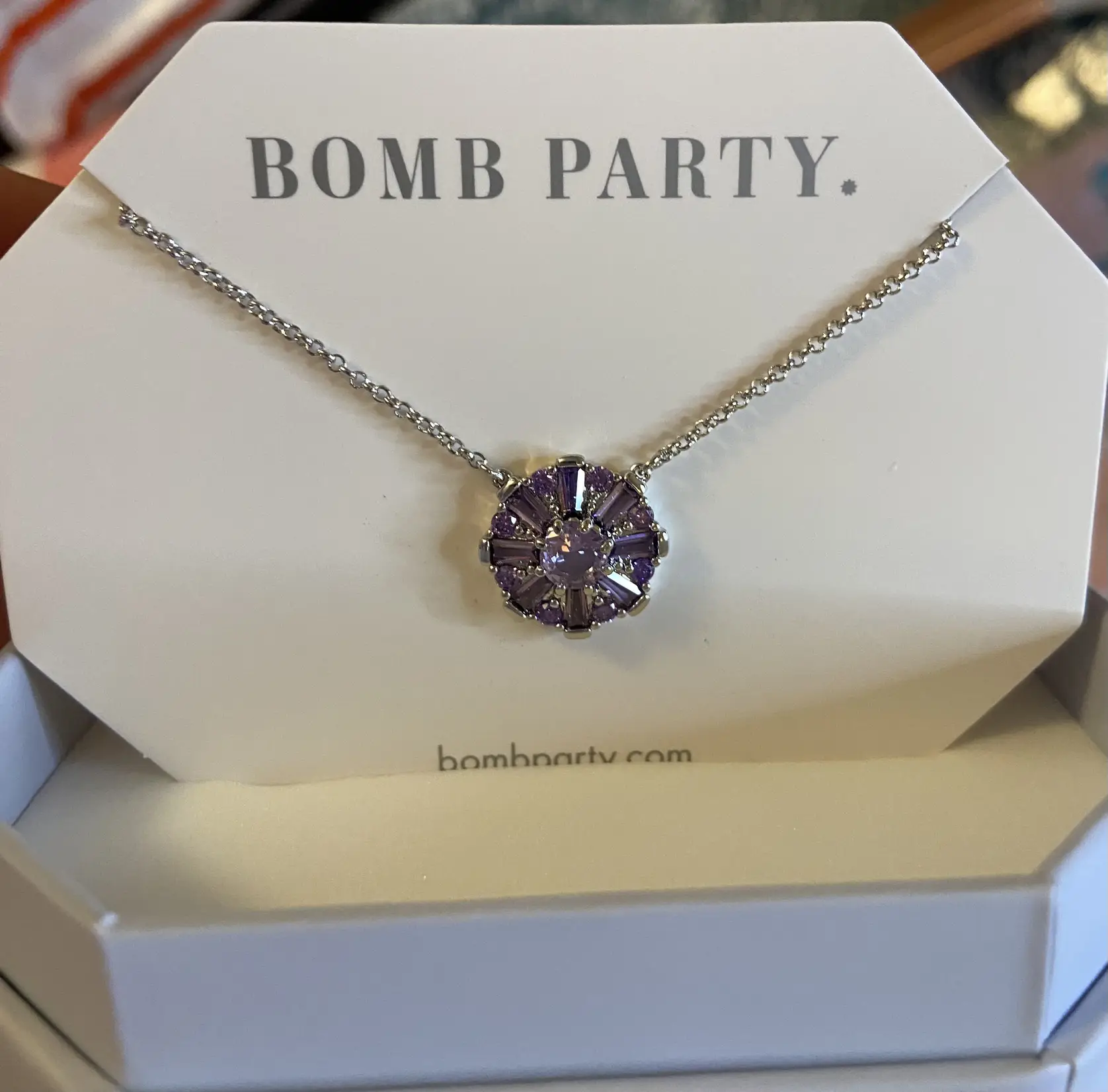 bomb party, Jewelry, Bomb Party Blue Quartz Necklace