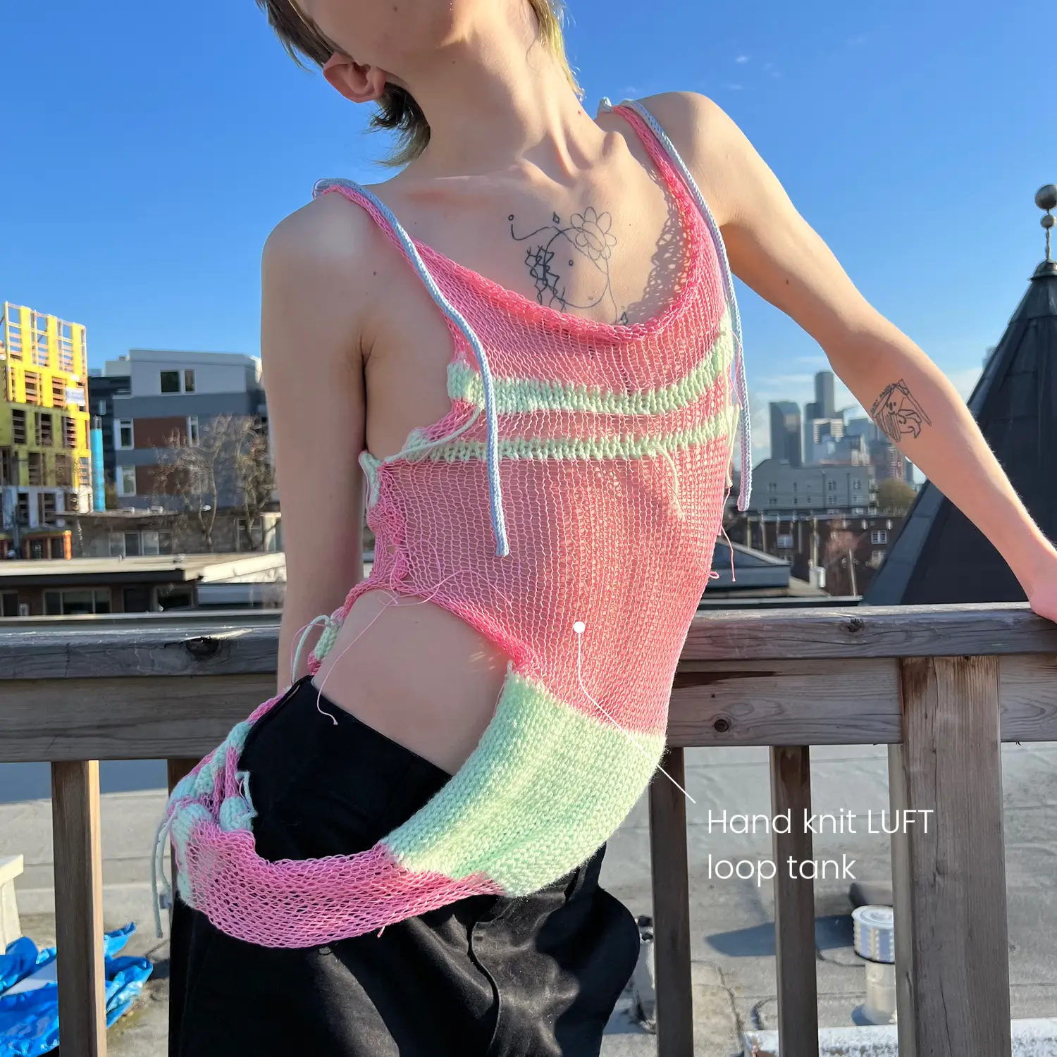 Women Knitted Tank Top Strap Vest Female Knitting Crop Top Chest