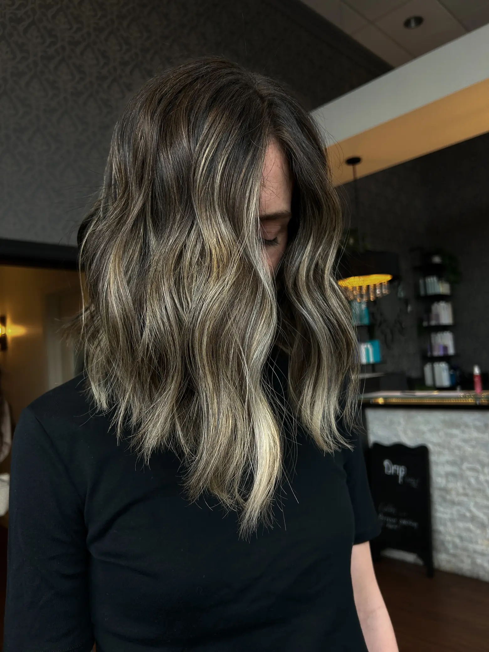 Short straight 2024 blonde balayage