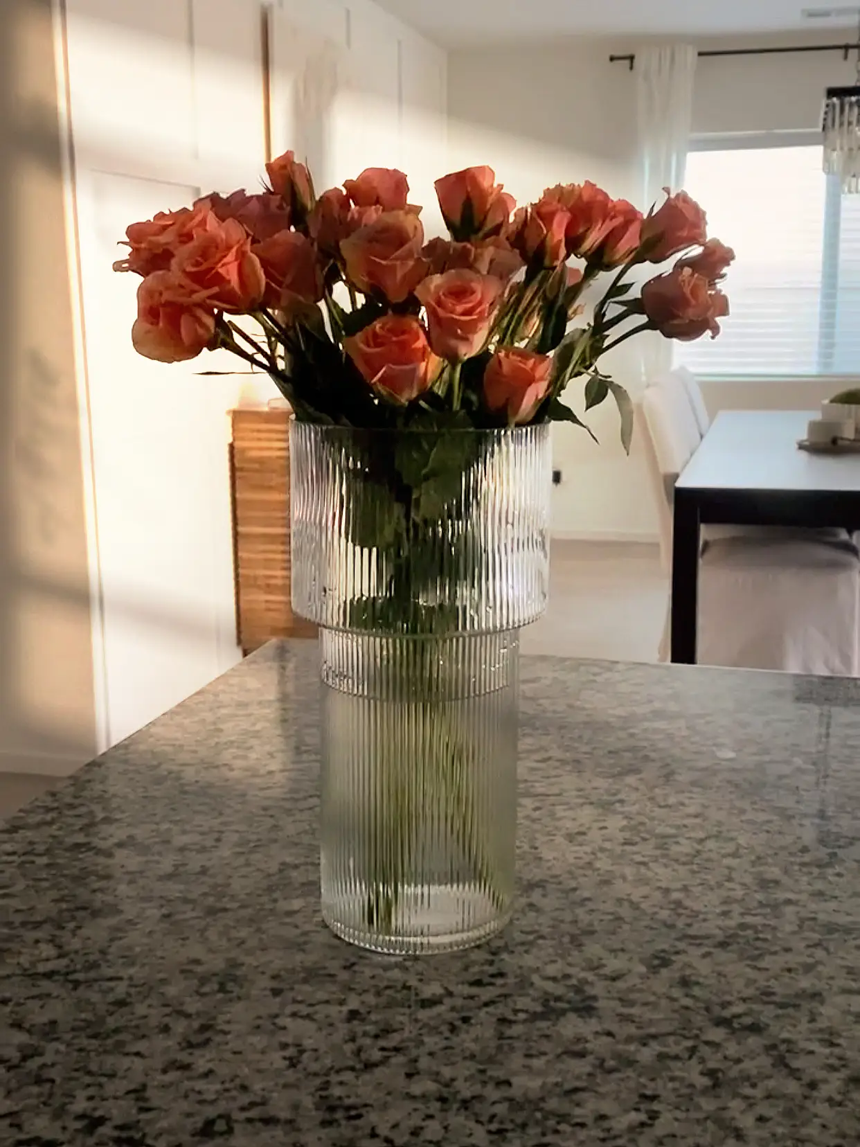 Dina Fluted Glass Vase + Reviews