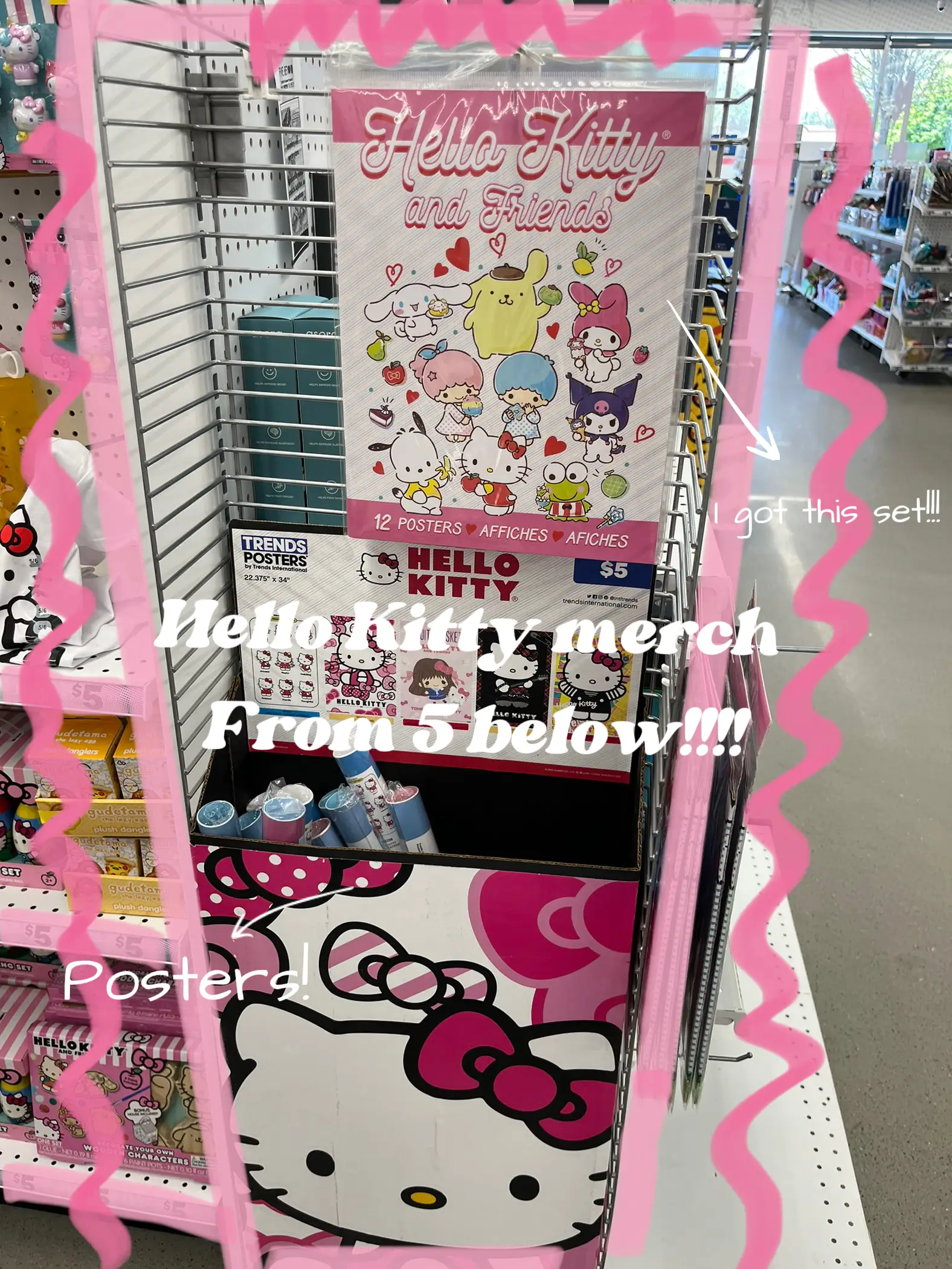 ELATED 🥹 to find another poster for my hello kitty wall 🎀@fivebelow , Hello  Kitty