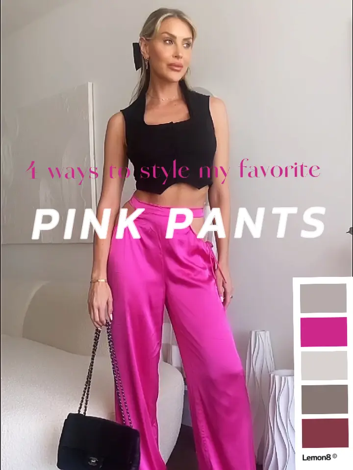 Trouser looks from @zara - it's all about the pink trousers for me