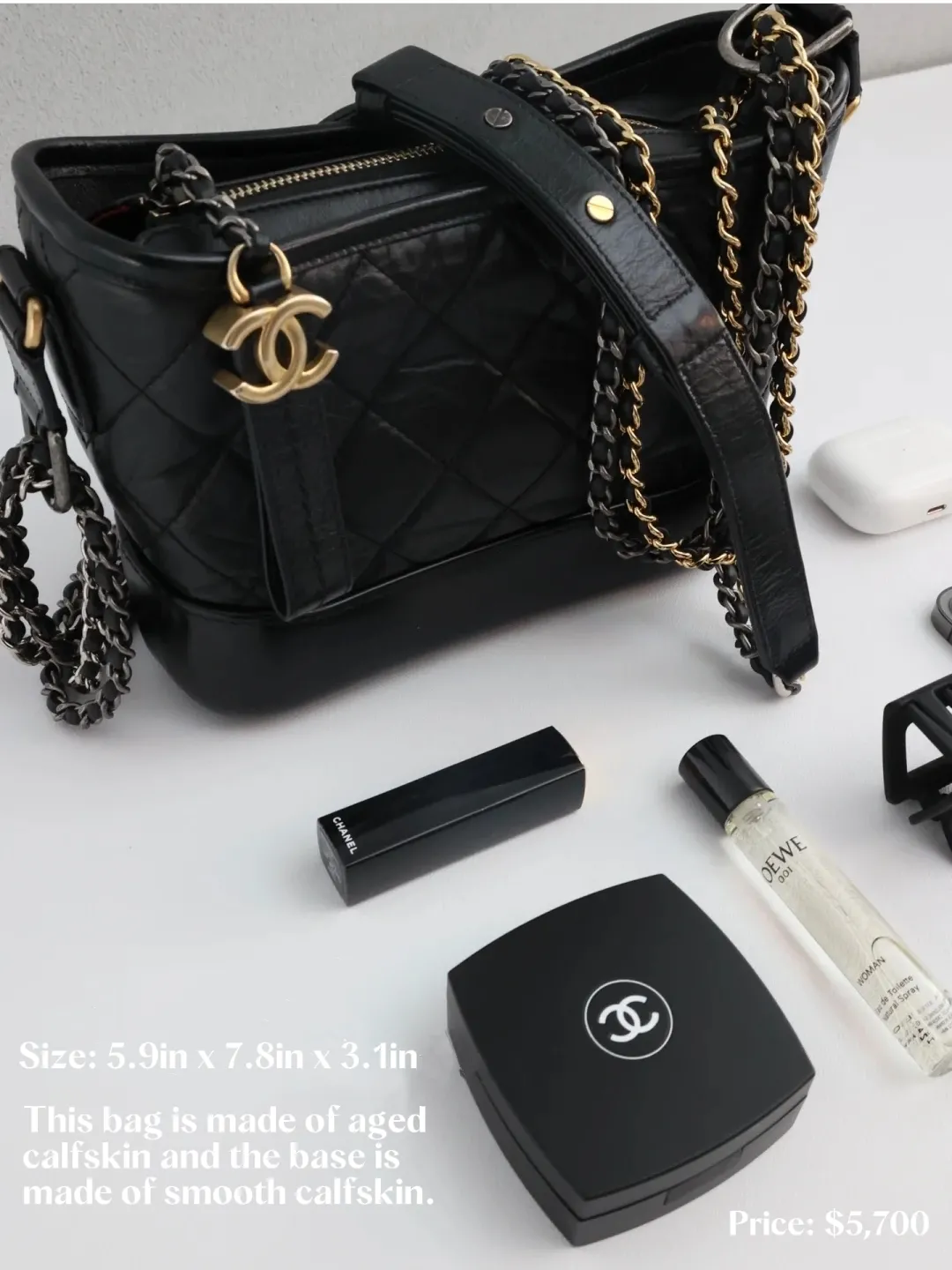 ⚫CHANEL Small Gabrielle Hobo in Black Bag Review👜