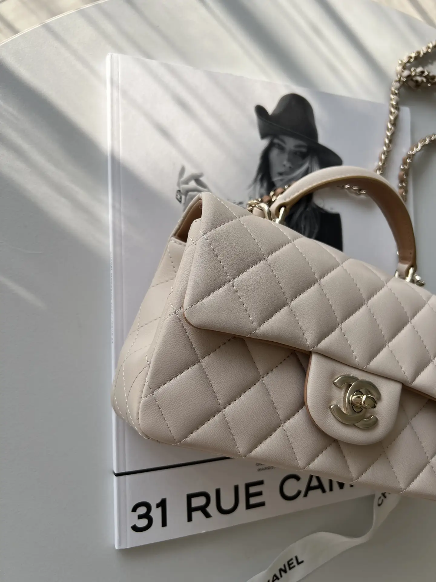 Chanel 22C Beige Lambskin Mini Rectangular Bag, Gallery posted by Zoey 💎
