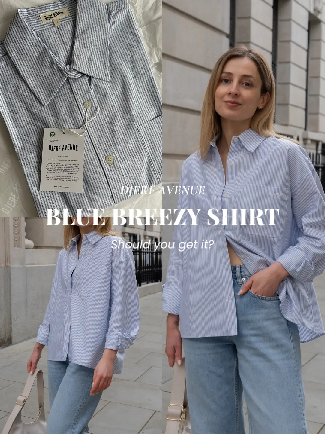 Djerf Avenue blue breezy shirt review 🦋 | Gallery posted by Sarah