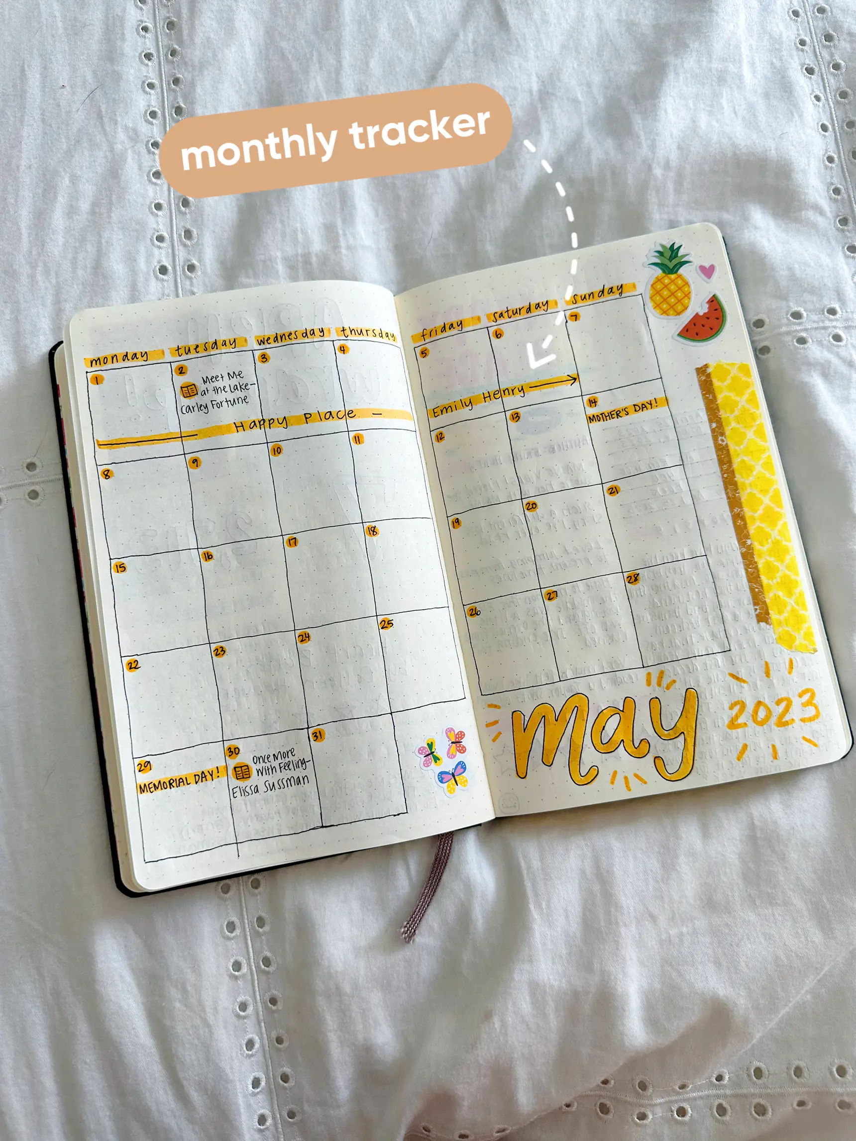  A book with a calendar