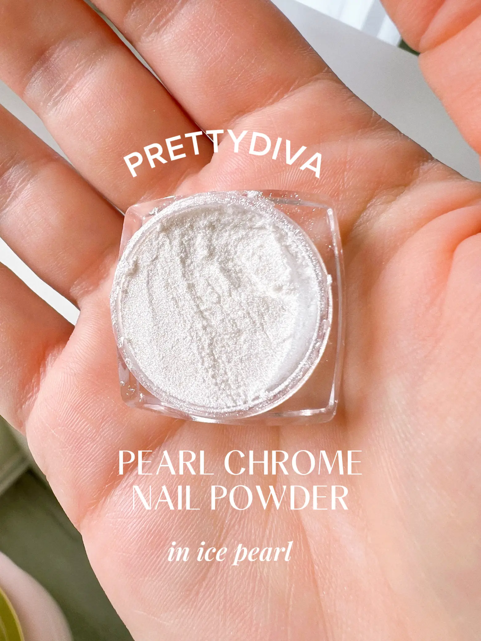 beetles Gel Polish White Chrome Nail Powder for Gel Nails, Pearl