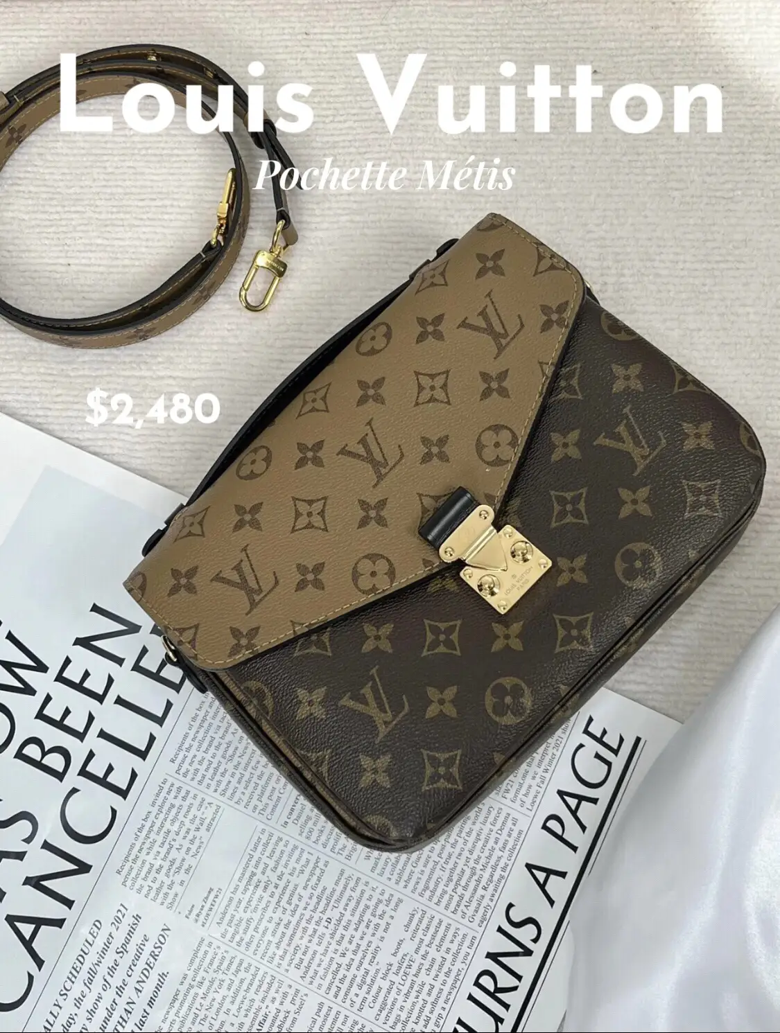 Louis Vuitton Pochette Metis Monogram Reverse *rental only* - The