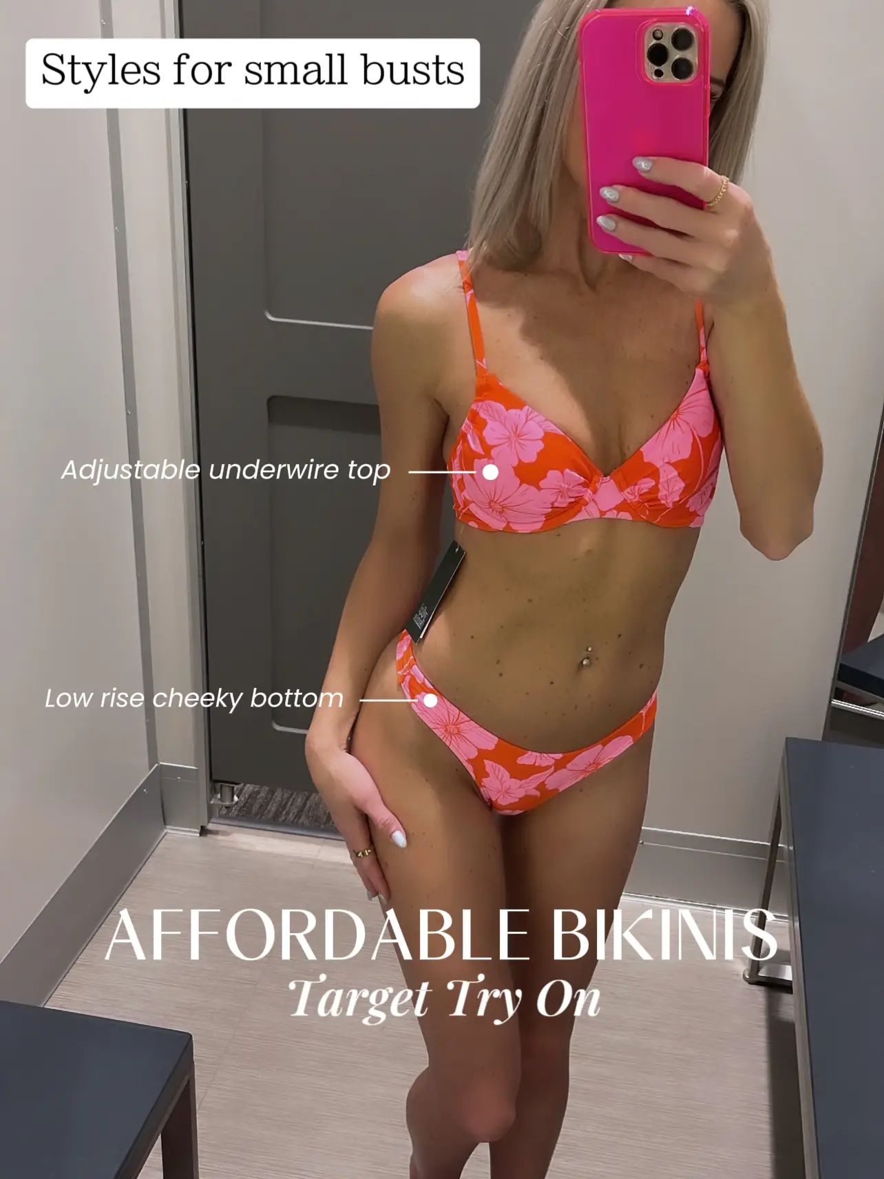 Women's Cut Out Bralette Bikini Top - Wild Fable™ Coral Orange XS