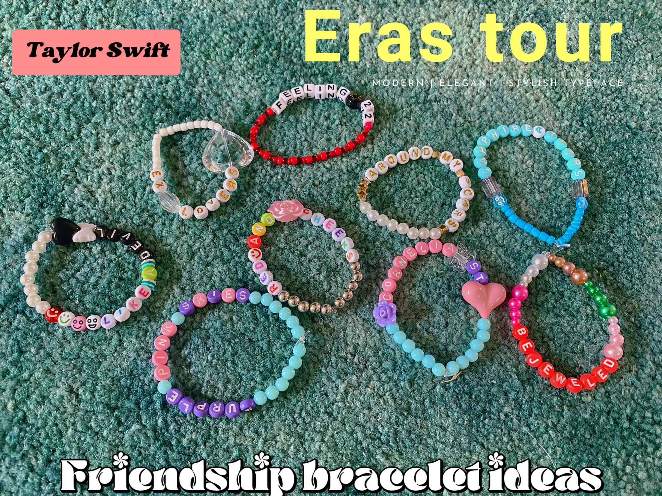 ERAS Tour Taylor Swift Friendship Bracelets Lot Set 5 LWYMMD