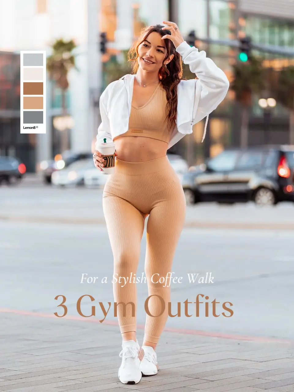 3 Gym Outfits for a stylish coffee walk