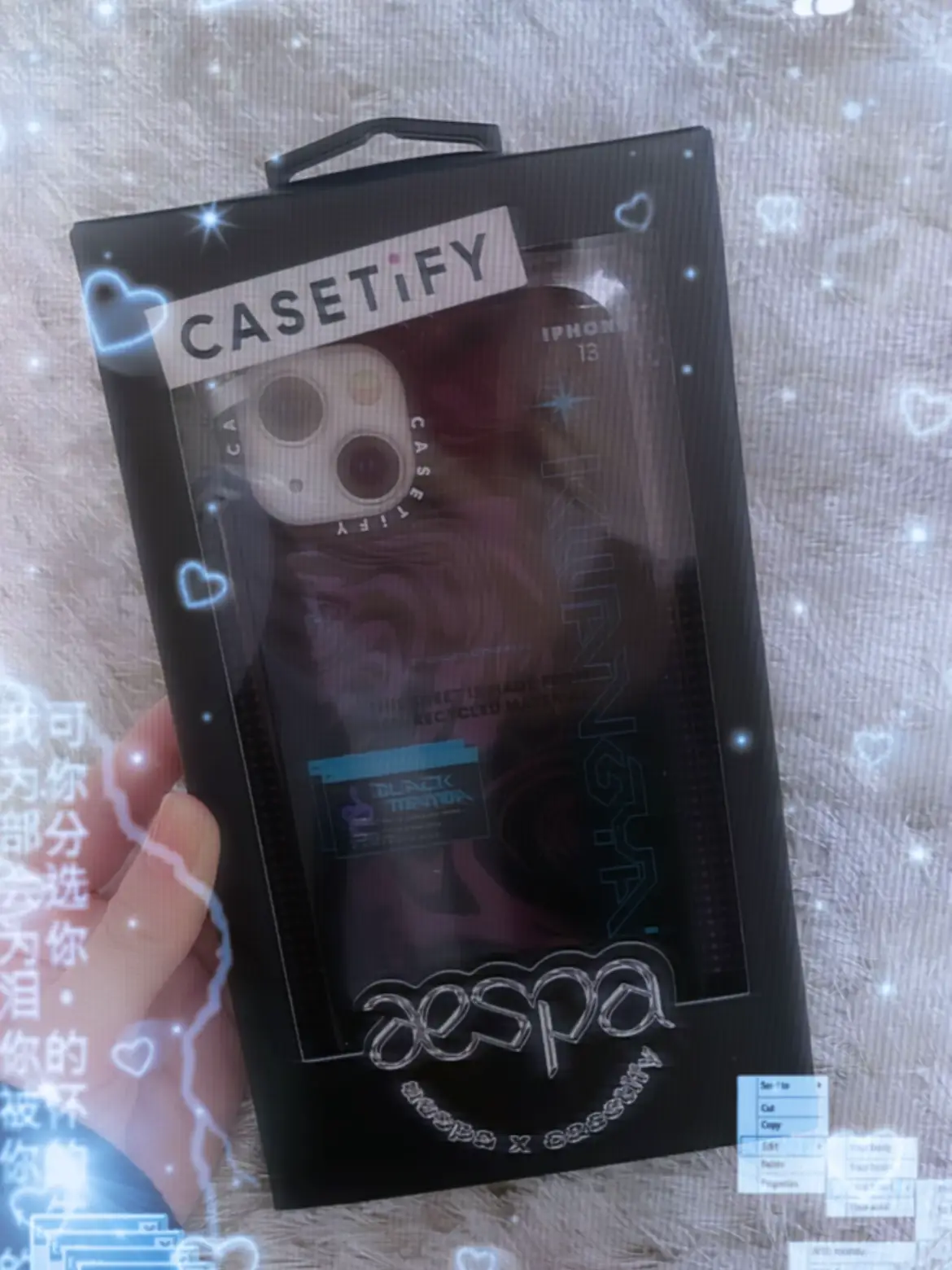 型番 aespa casetify iPhoneチェーン - スマホアクセサリー