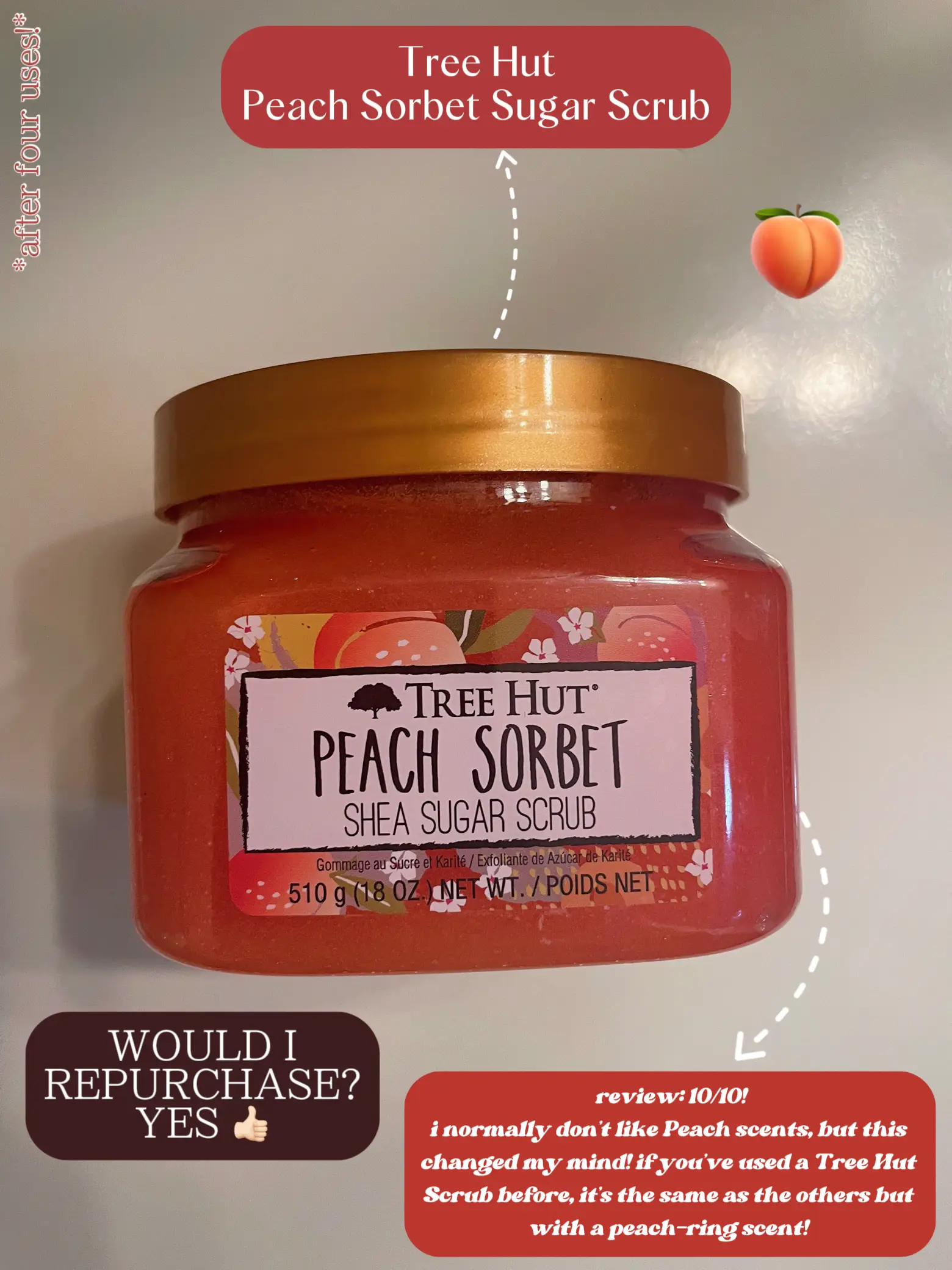 EWG Skin Deep®  Tree Hut, Shea Sugar Scrub, Peach Sorbet Rating