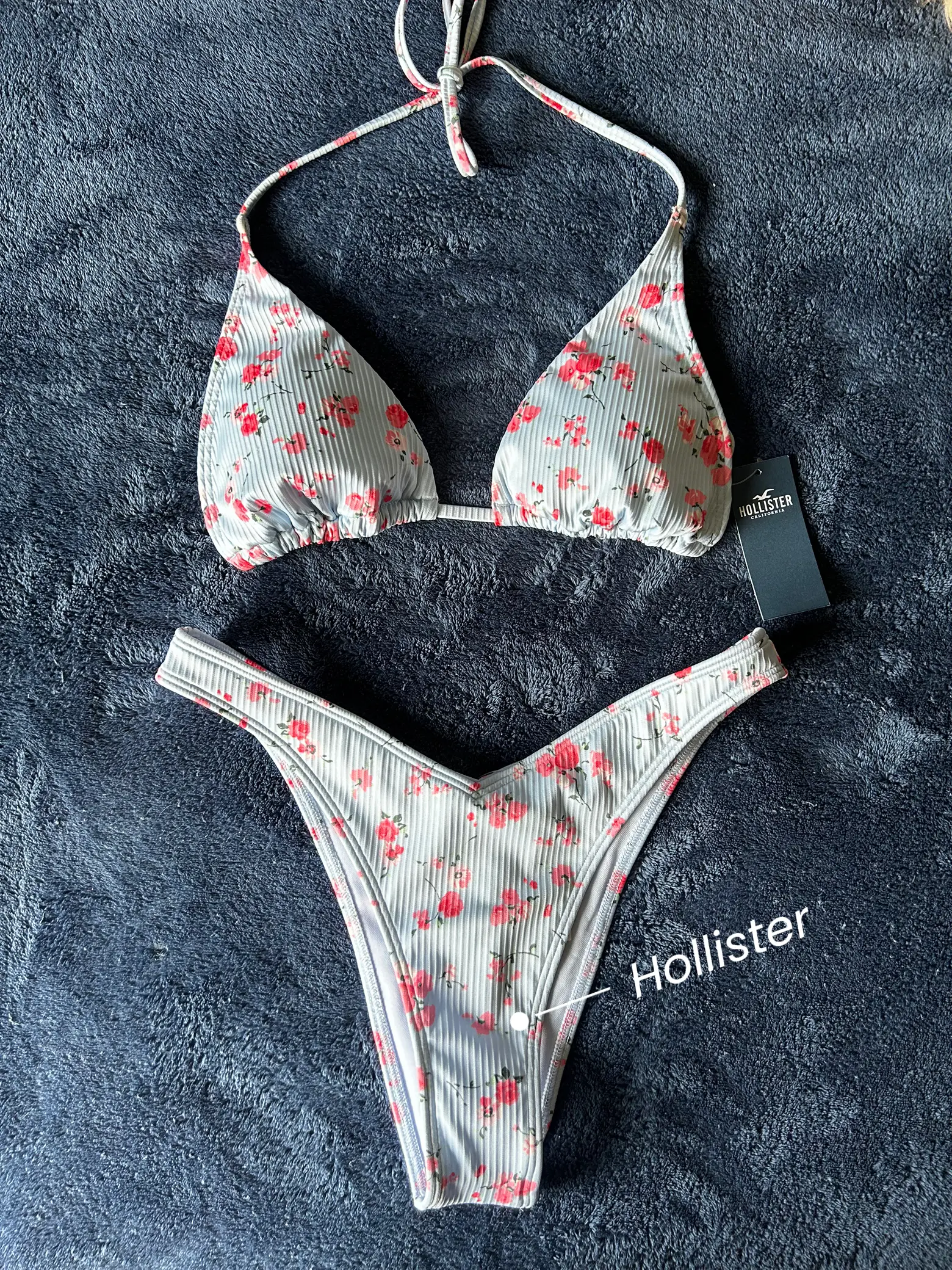 Hollister, Swim, Blue And White Floral Swimsuit From Hollister