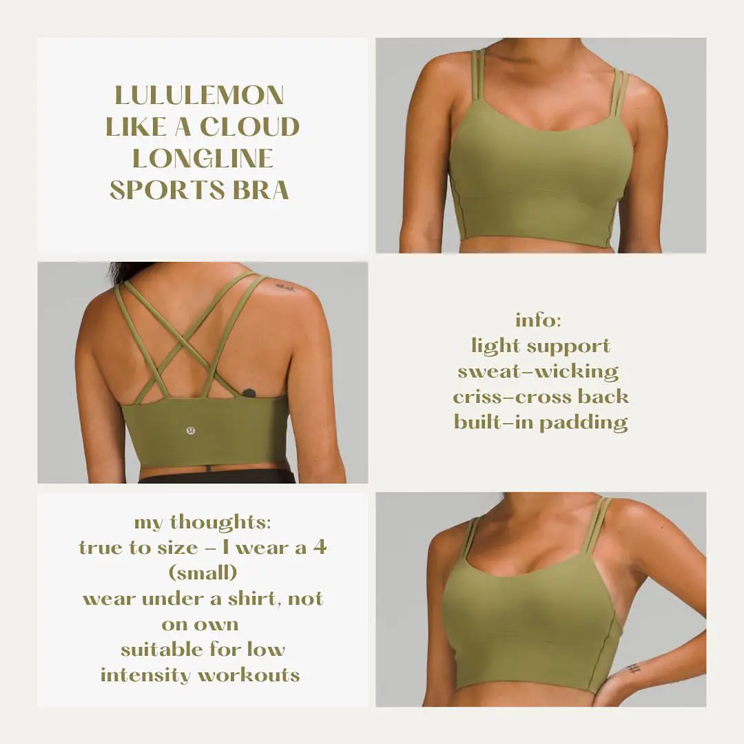 Green Like A Cloud longline low-impact sports bra, lululemon