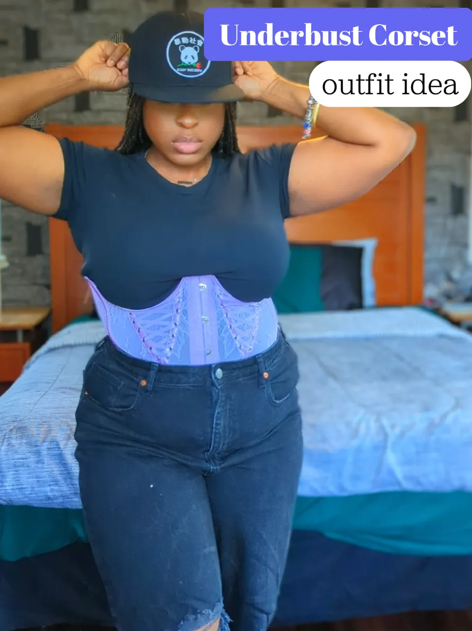 Styling an under bust corset on a size 16/18, Video published by  _necola.grace_
