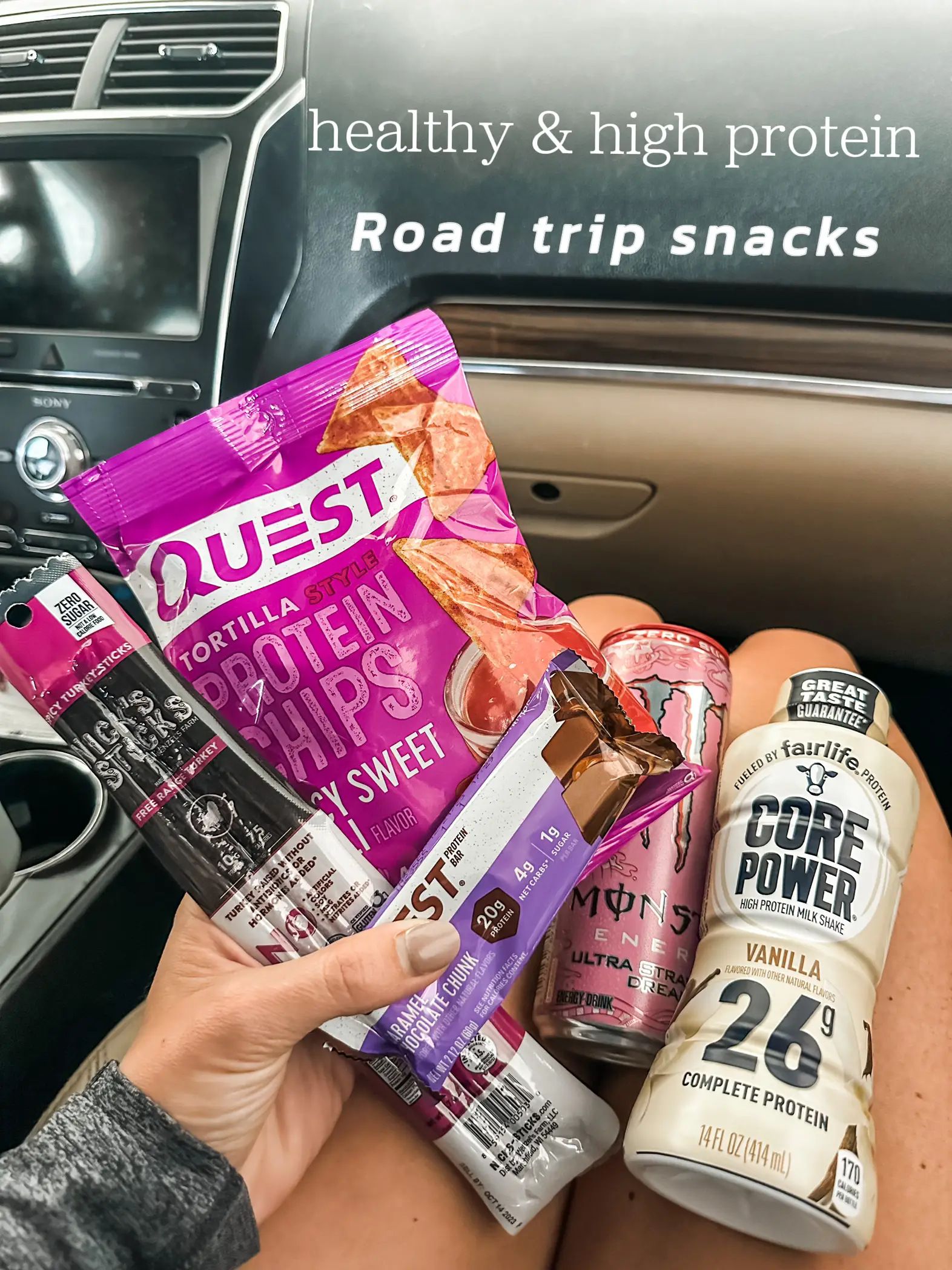 HEALTHY + HIGH PROTEIN ROAD TRIP SNACKS 👏 Gallery posted by
