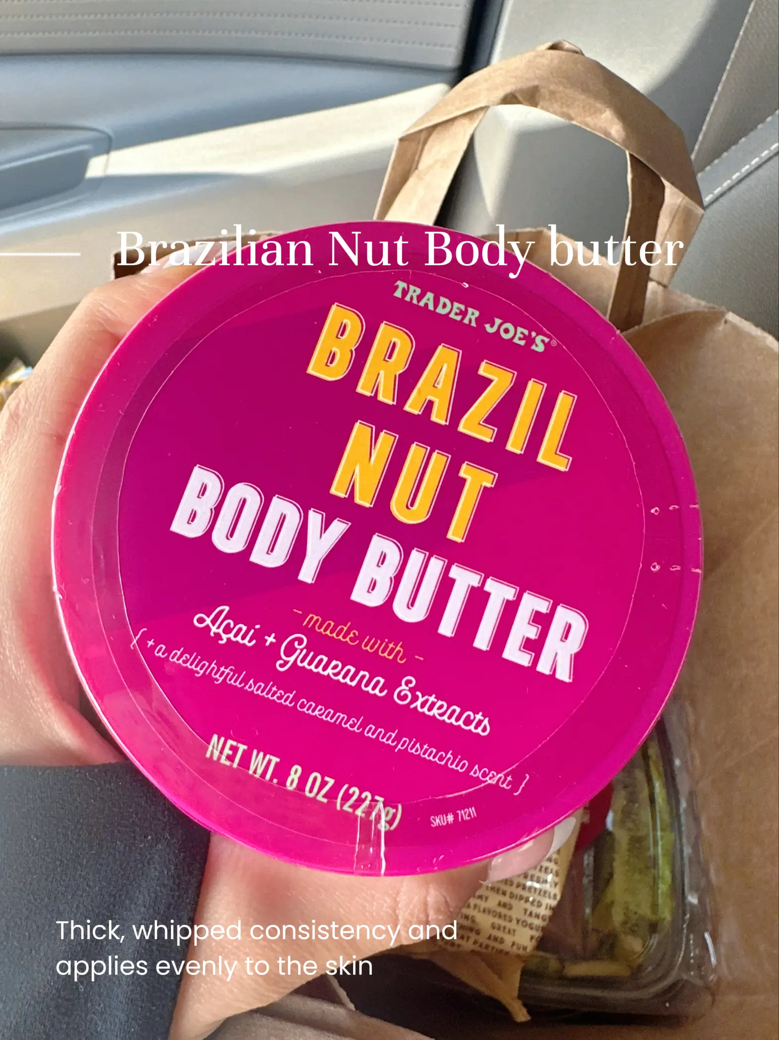 Trader Joe's Brazil Nut Body Butter Jar with Acai and Guarana