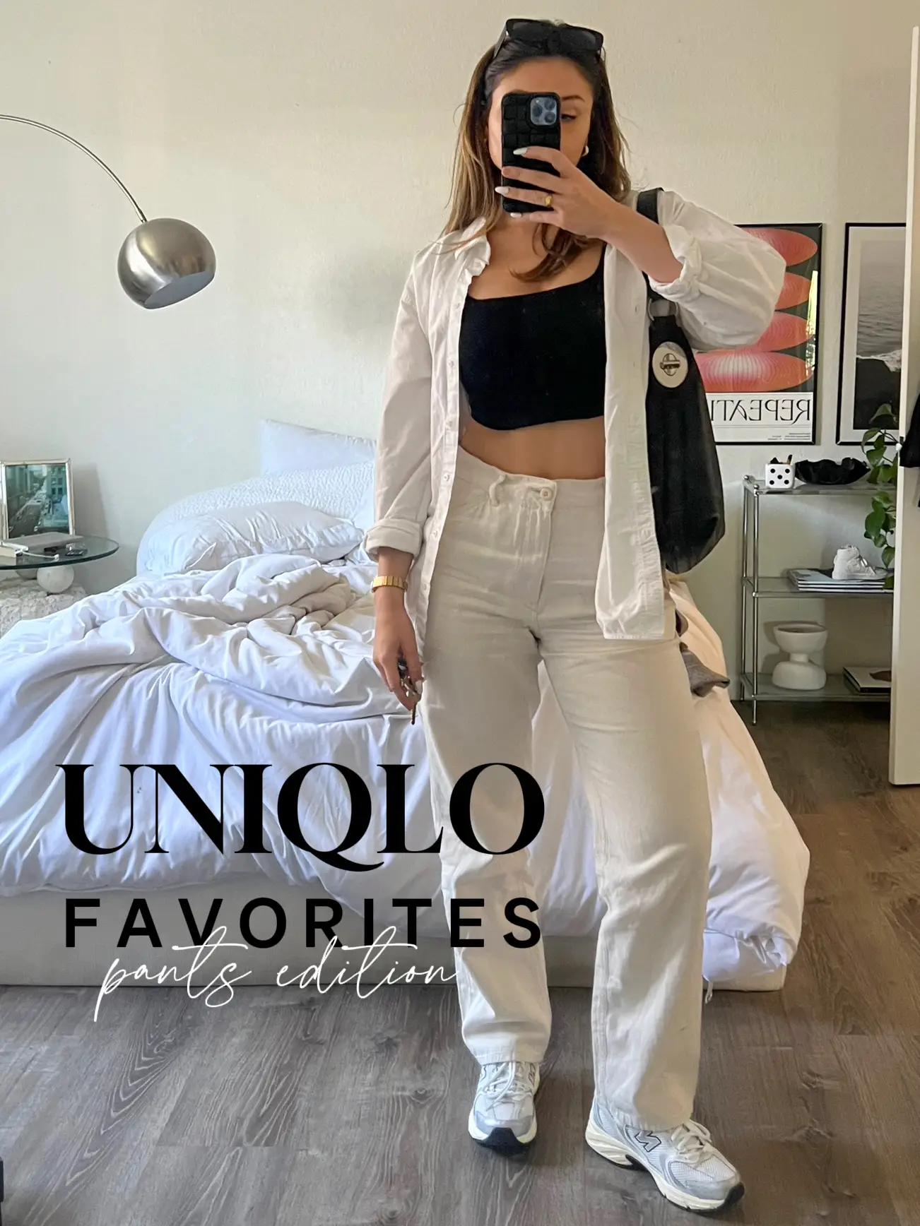 Trying on the uniqo bra top! I love a basic staple 🥰 #uniqlo