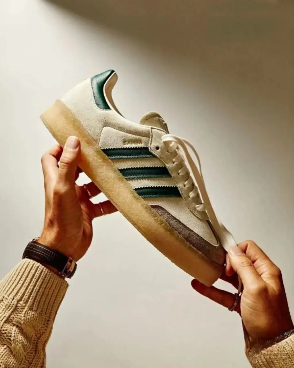 RonnieFieg × Clarks × adidas Samba Wheat-