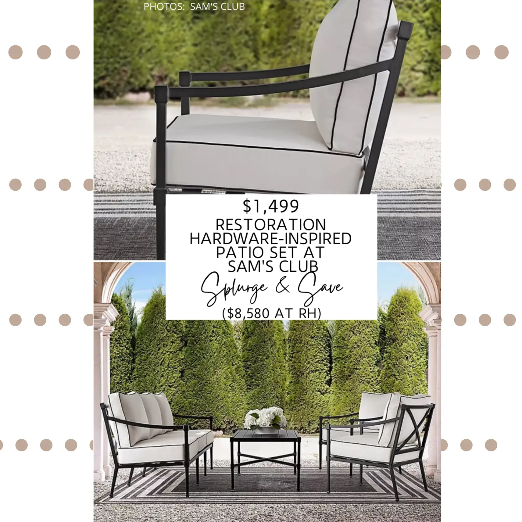 Restoration hardware patio set dupe Gallery posted by