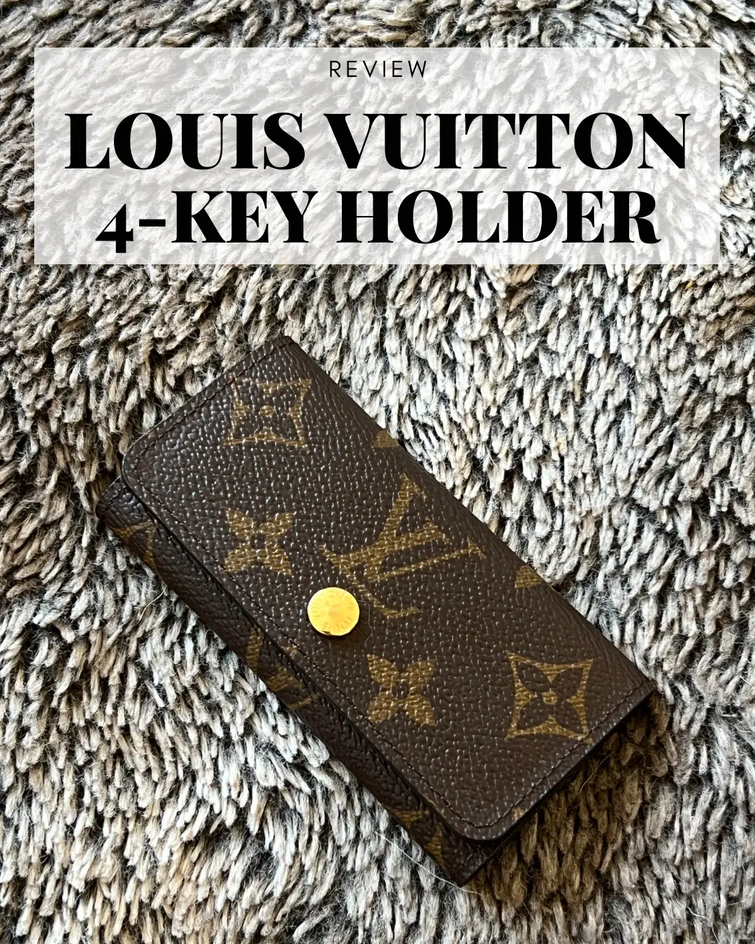 Used Louis Vuitton pink & grey monogram KEYCHAIN