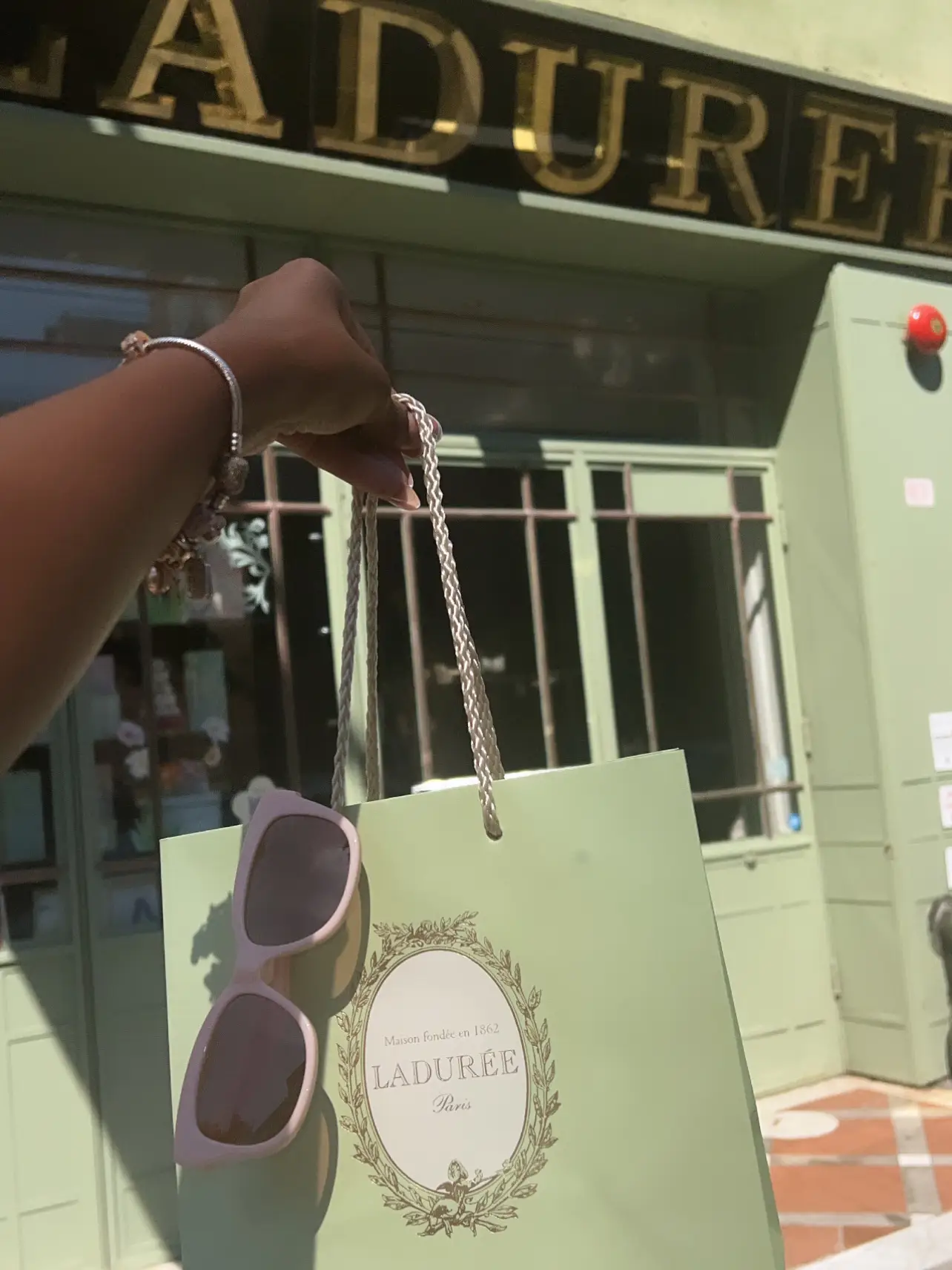 Green Ladurée tote bag