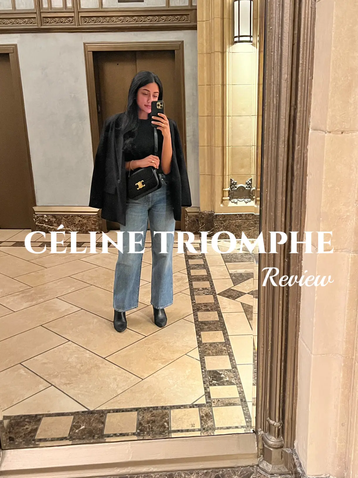 Celine Triomphe Shoulder Bag  Fashion, Celine, Casual style