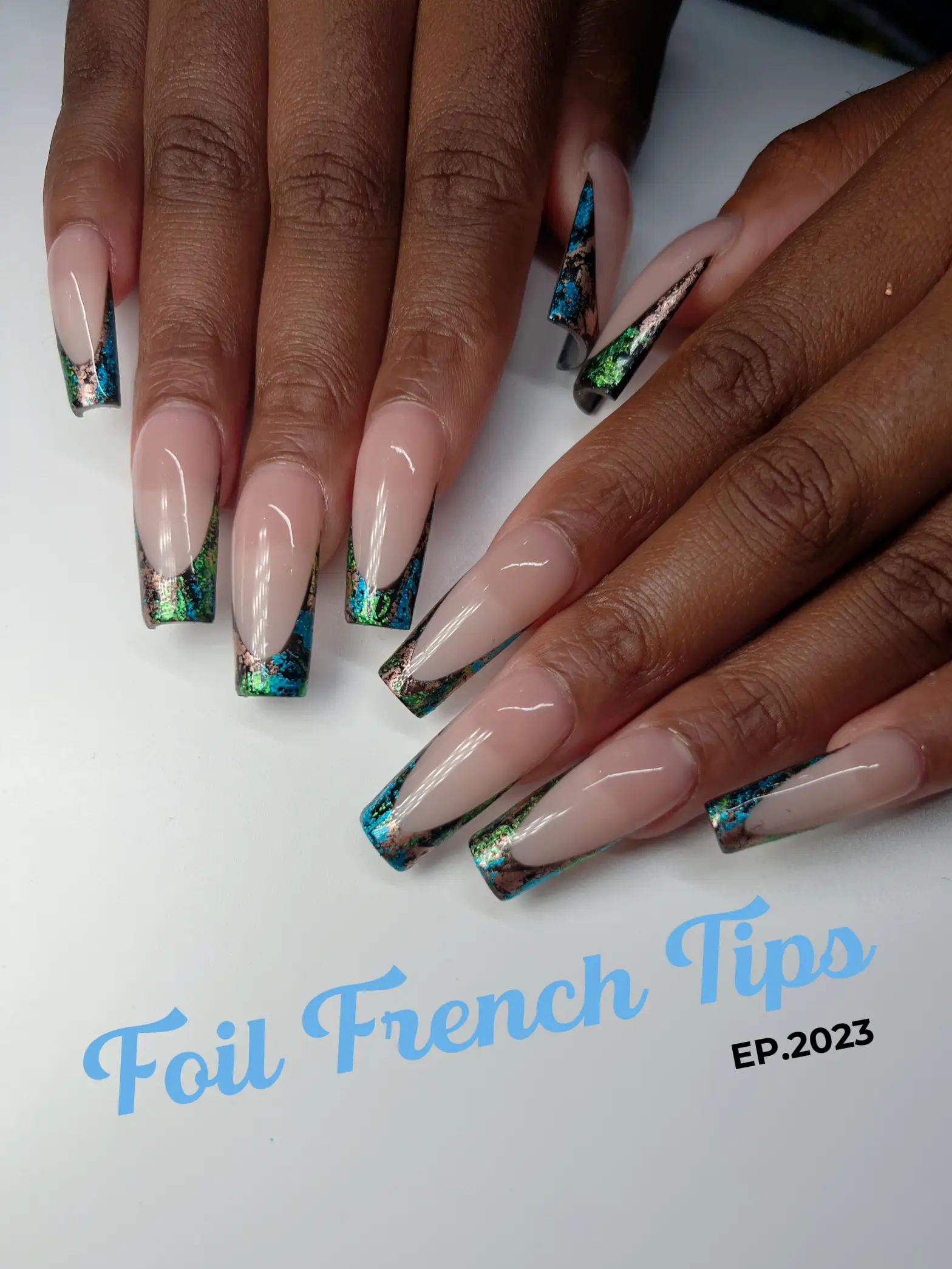 Foil Frenchies for the win 🙌🏼, Gallery posted by LV Nail Artist