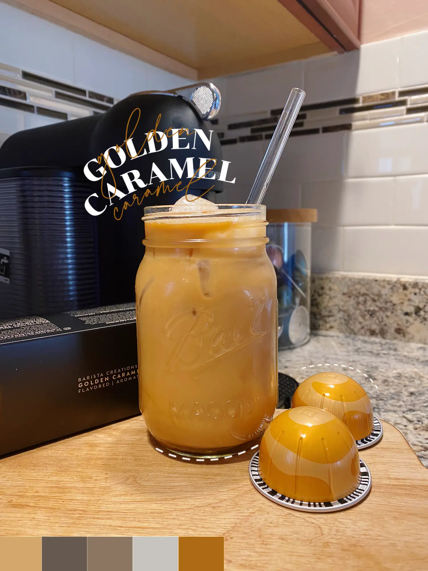 My favorite way to have the Golden Caramel pod 🤤 #icedcoffee