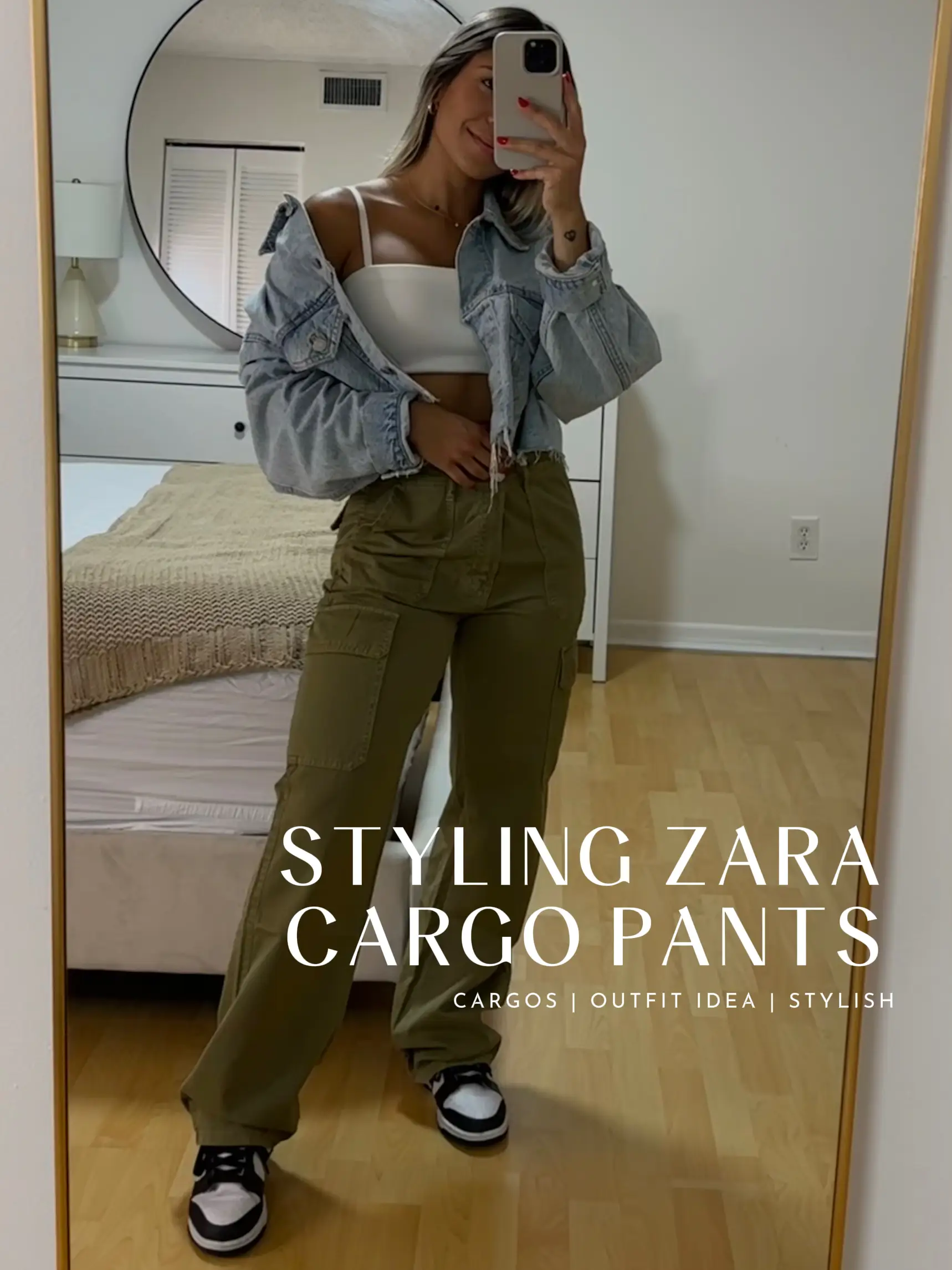 Outfit details: Pants- Zara • Tank- husband's 😅 • Shoes- Fila