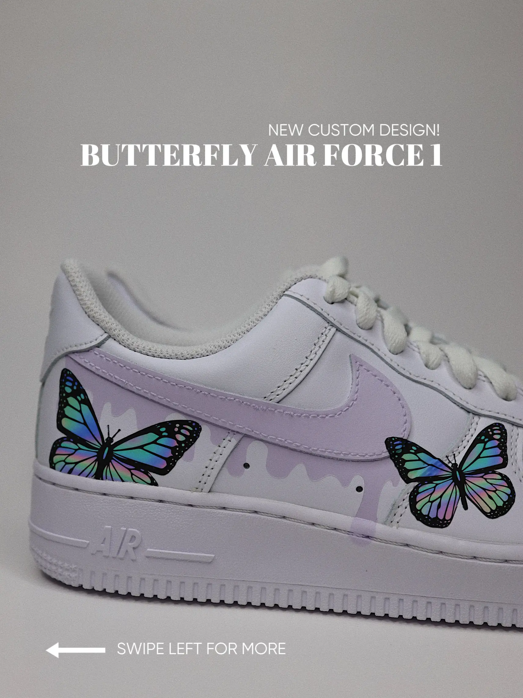 drip custom air force 1 butterfly
