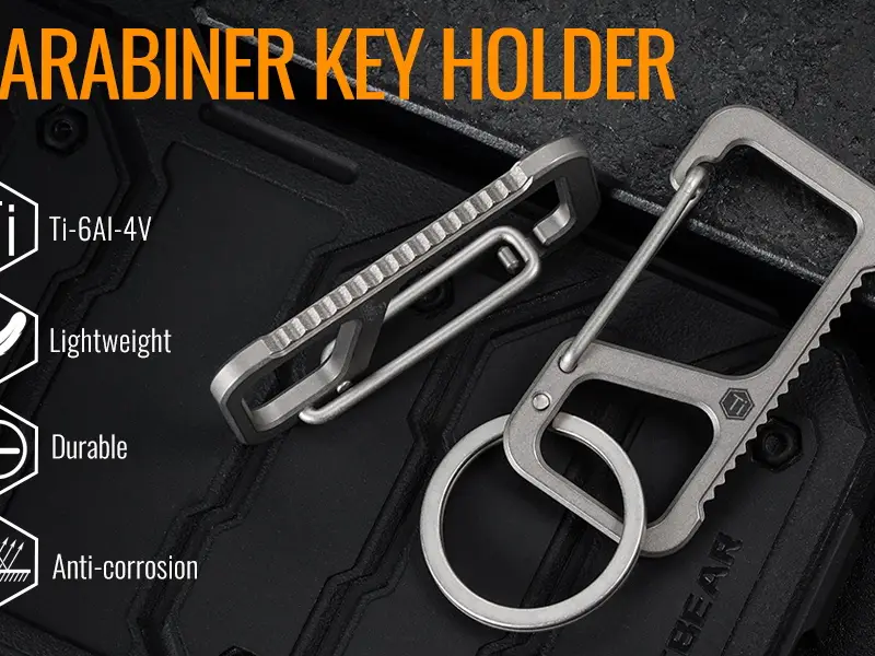 KeyUnity KM08 Titanium Carabiner Keychain Clip