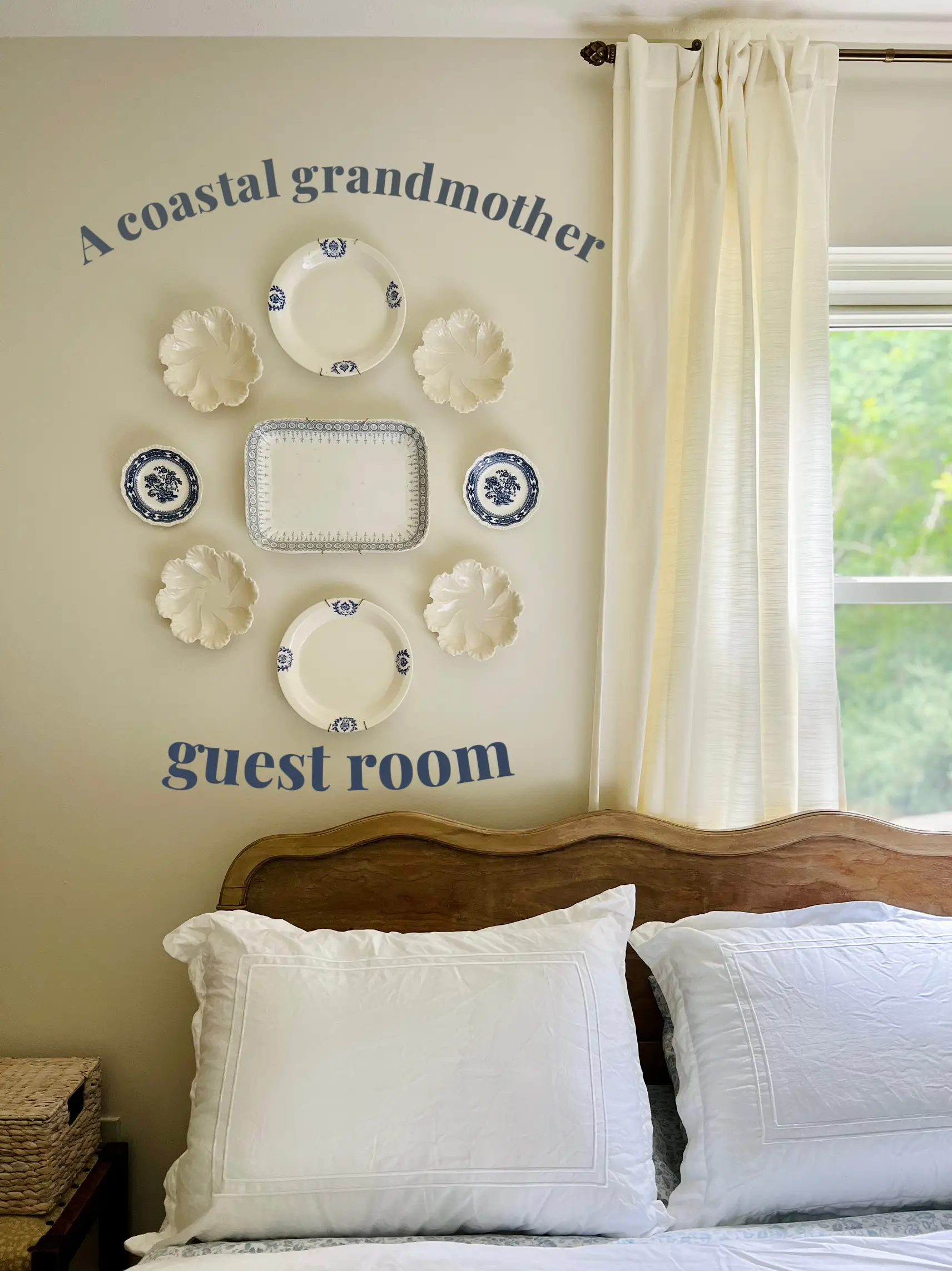 A chic, coastal grandmother guest room 🤍💙's images