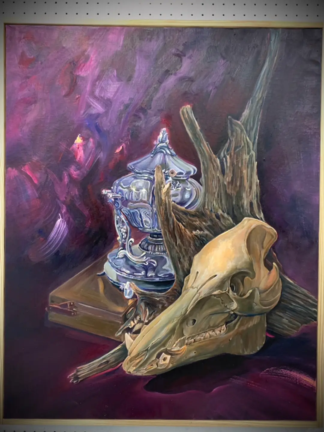 油絵(自作)幻想的な、世界で1枚しかない油絵です。粗い筆遣いで描いて