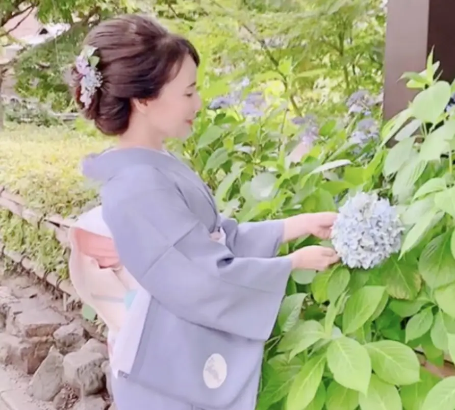 夏の呂のお着物、夏芭蕉-