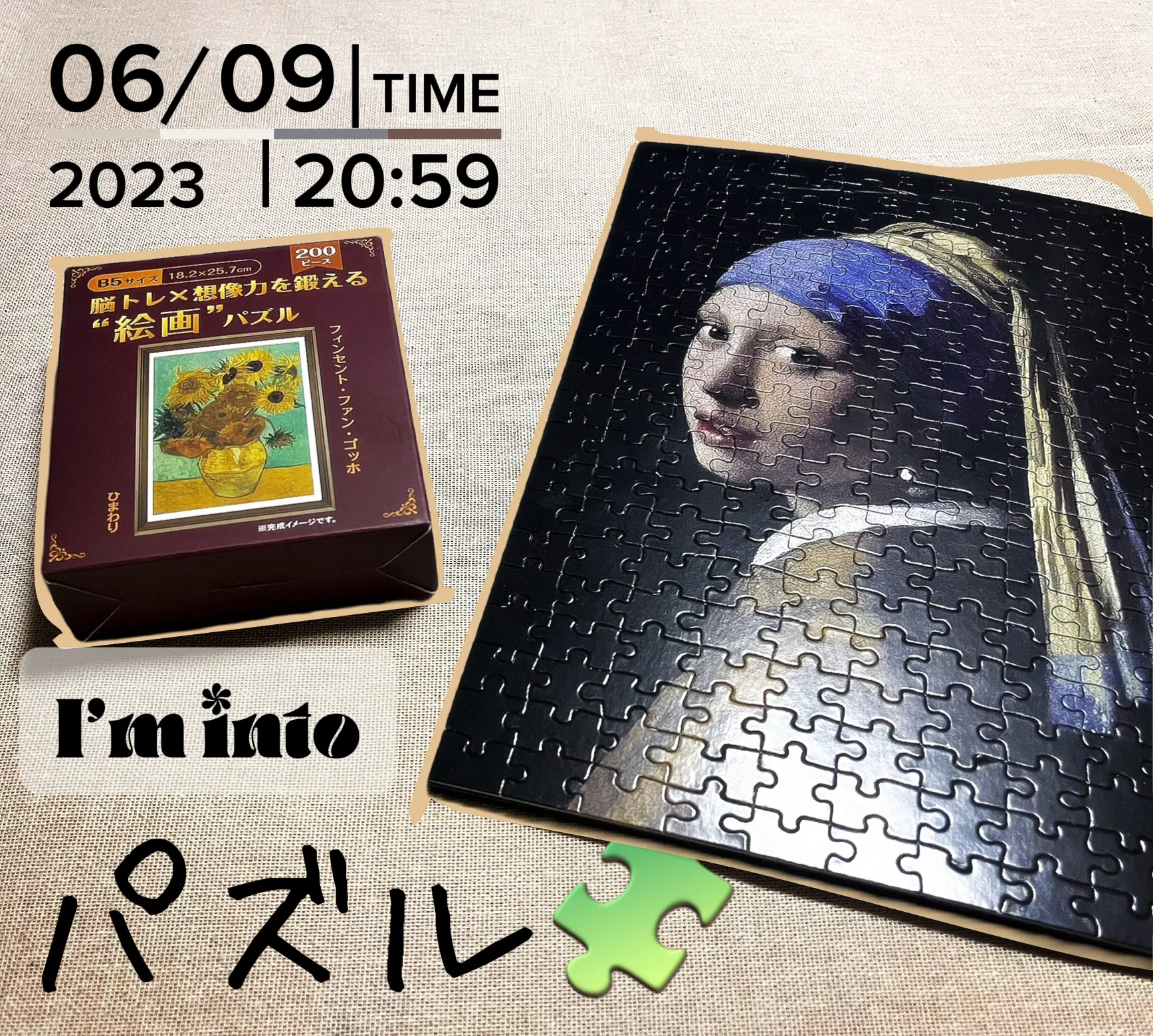 限定セール！】 ヨハネス フェルメール B5 パズル 200ピース絵画