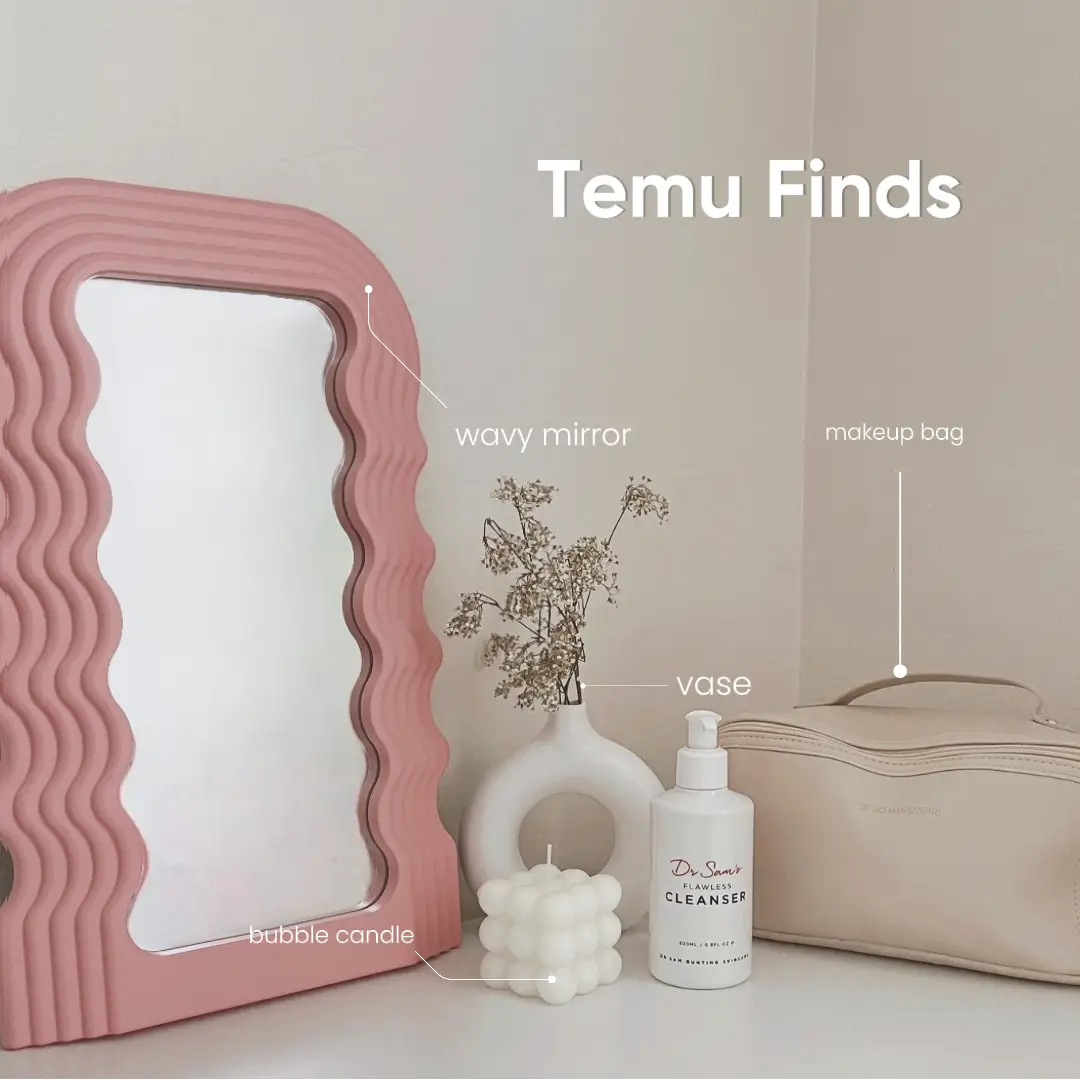 Makeup Bag With Mirror And Light 3 Colors Travel Makeup Bag - Temu