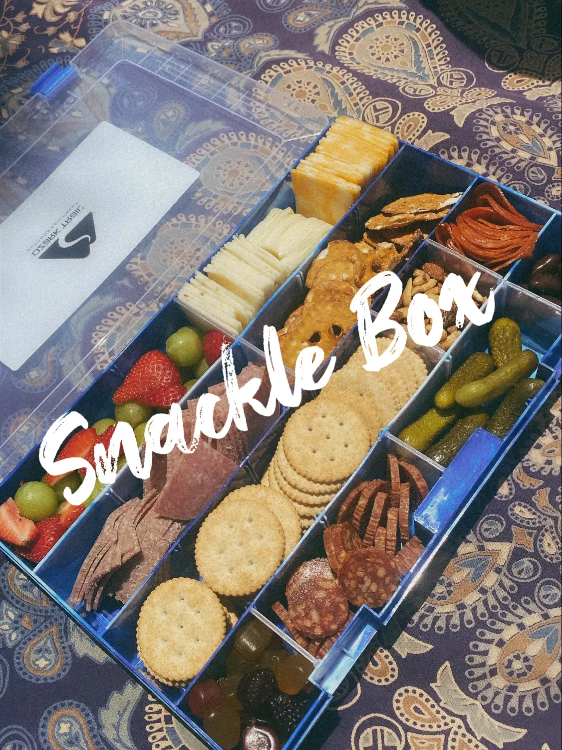 Perfect beach and boat snack. Tackle box charcuterie. Fill and keep