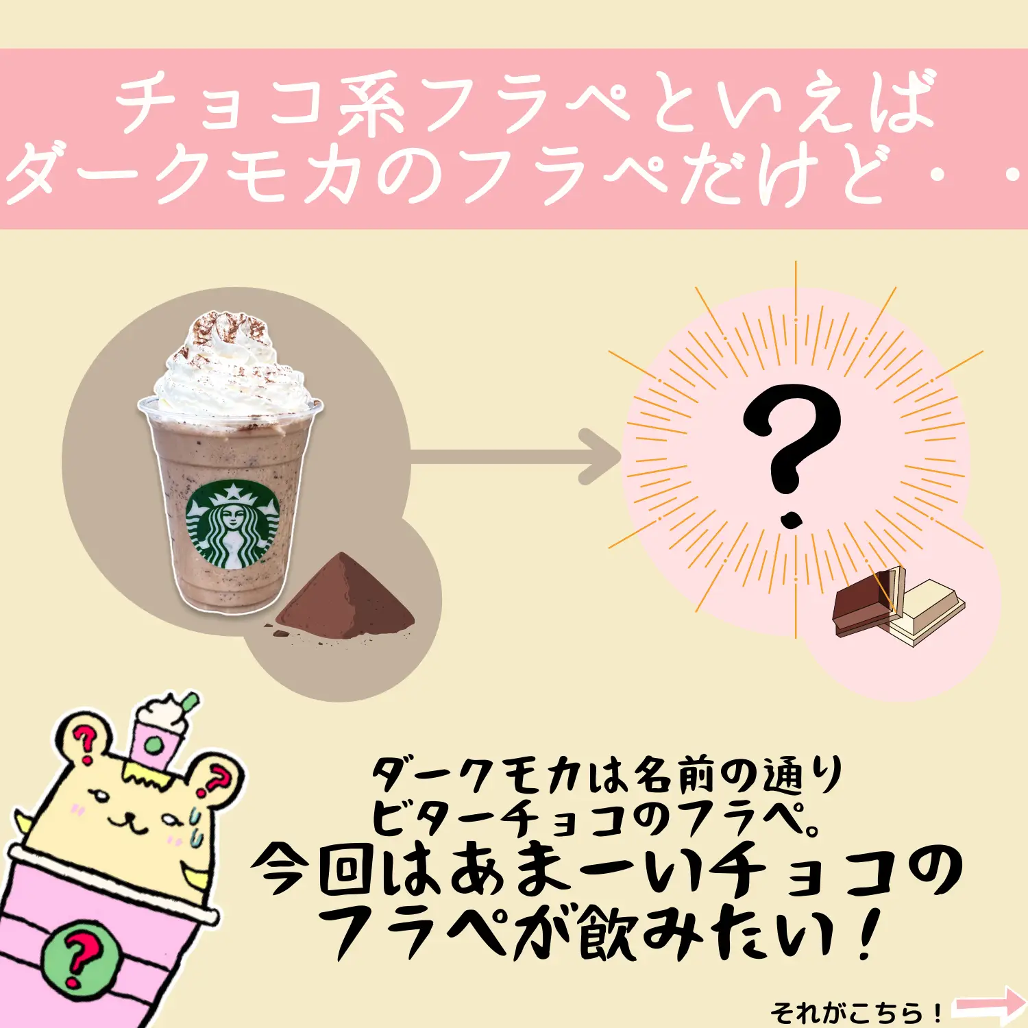 スタバ】ミルクココアっぽフラペチーノの注文方法！ | まめ＊スタバ