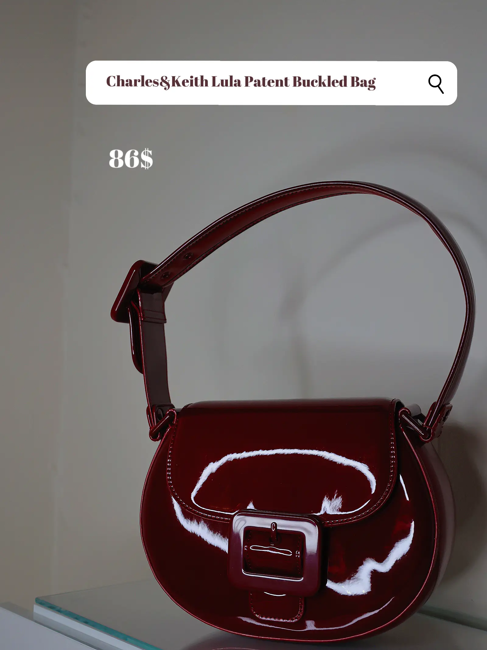 CHARLES & KEITH Red Structured Handbag  Structured handbags, Bags, Classic  handbags