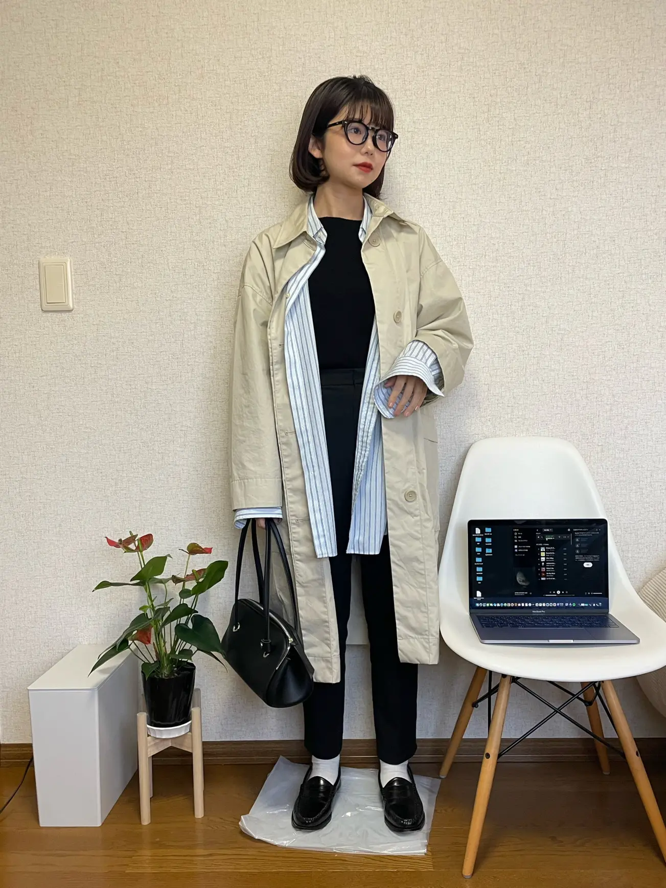 ステンカラーコートで海外ファッション風コーデ? | uki?が投稿した 