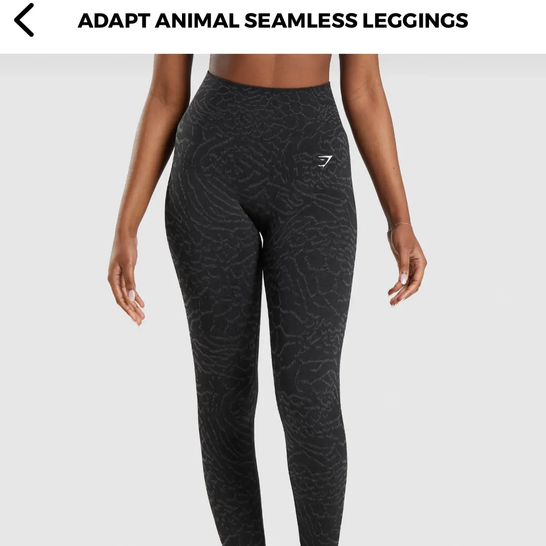 GYMSHARK ADAPT ANIMAL SEAMLESS LEGGINGS  Black patterned leggings, Seamless  leggings, Leggings are not pants