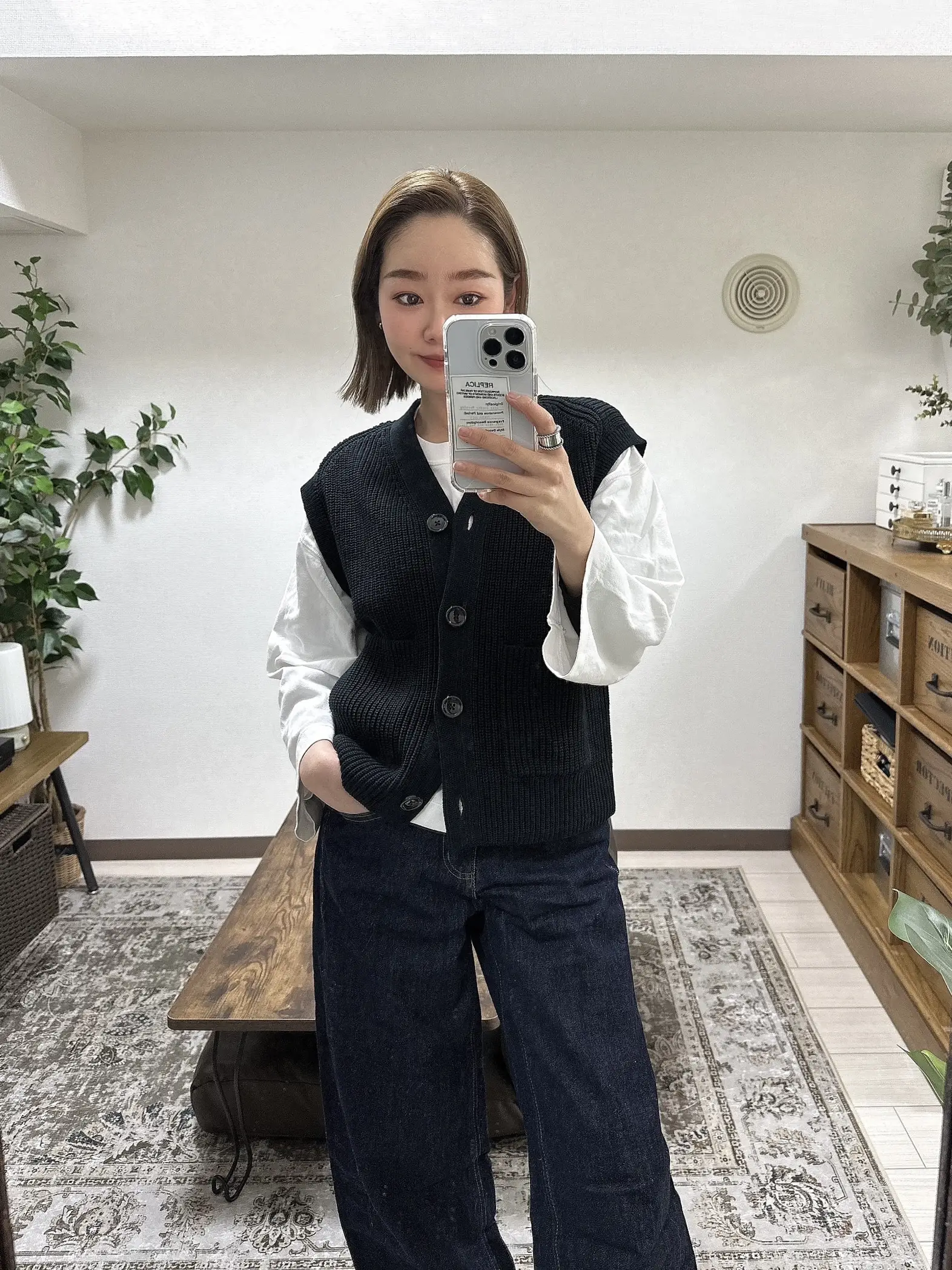 UNIQLO U購入品 】春のニットベストコーデ | YumiCa /152cmが投稿した