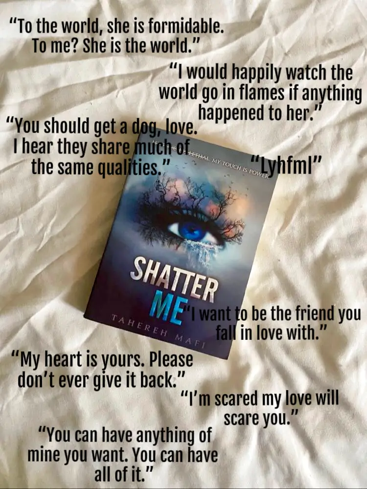 The whole shatter me series  Fantasy books to read, Book club