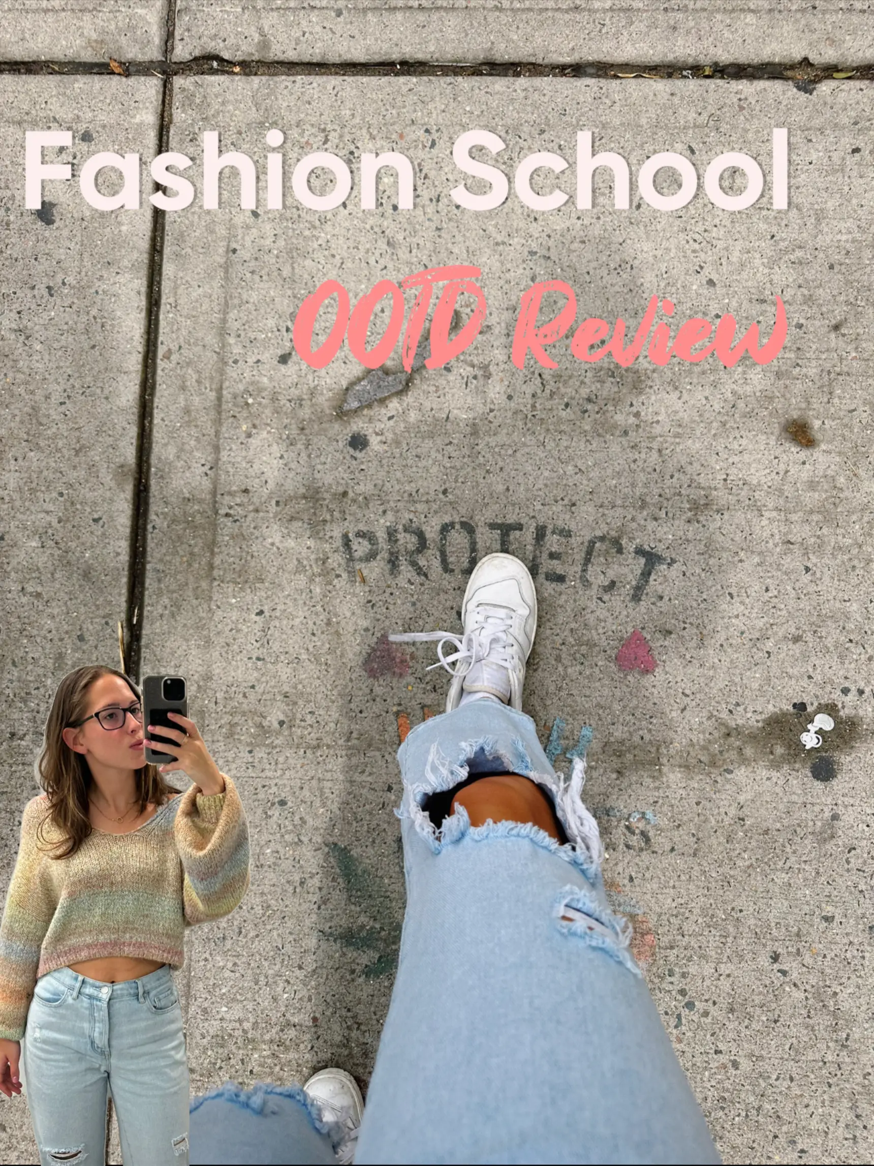 Outfits with ripped jeans for outlet school