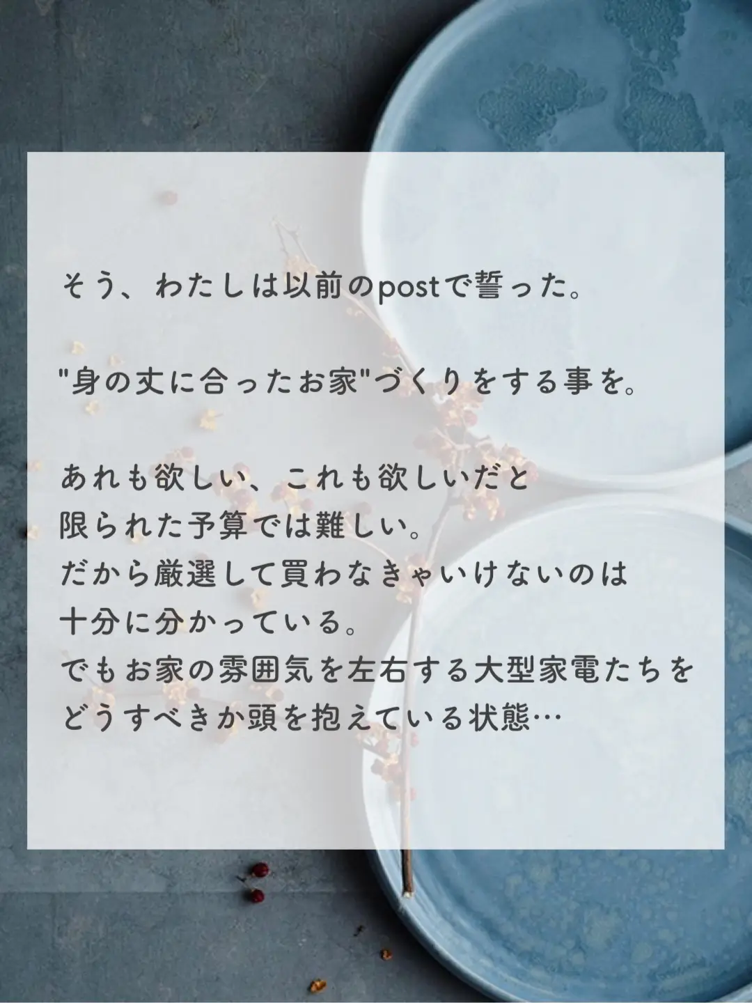 家電を買う時は今後の暮らしを考えて‼️ | kon🦊身の丈に合った家づくりが投稿したフォトブック | Lemon8